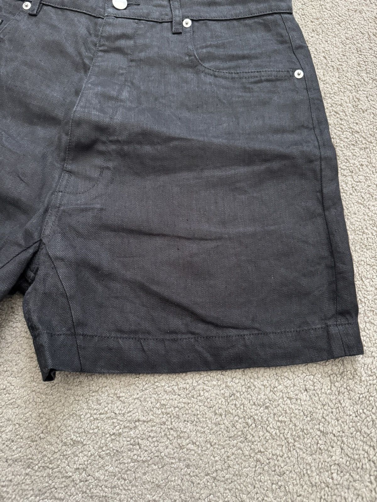 Rick Owens SS25 Rick Owens Mainline Hollywood Geth Cuttoff Linen Shorts Size US 31 - 5 Thumbnail