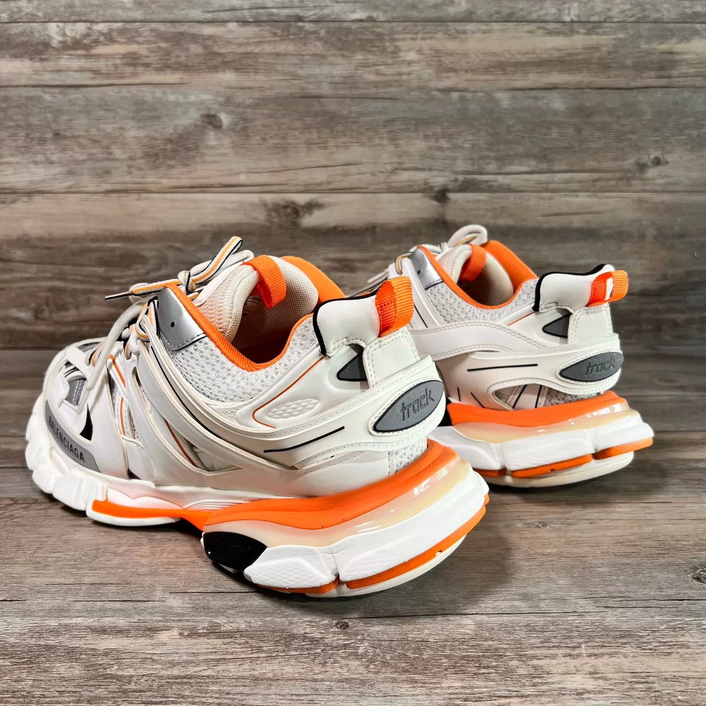 Balenciaga Balenciaga Track 1.0 White/Orange 43 97 New No Box Size US 10 / EU 43 - 4 Thumbnail