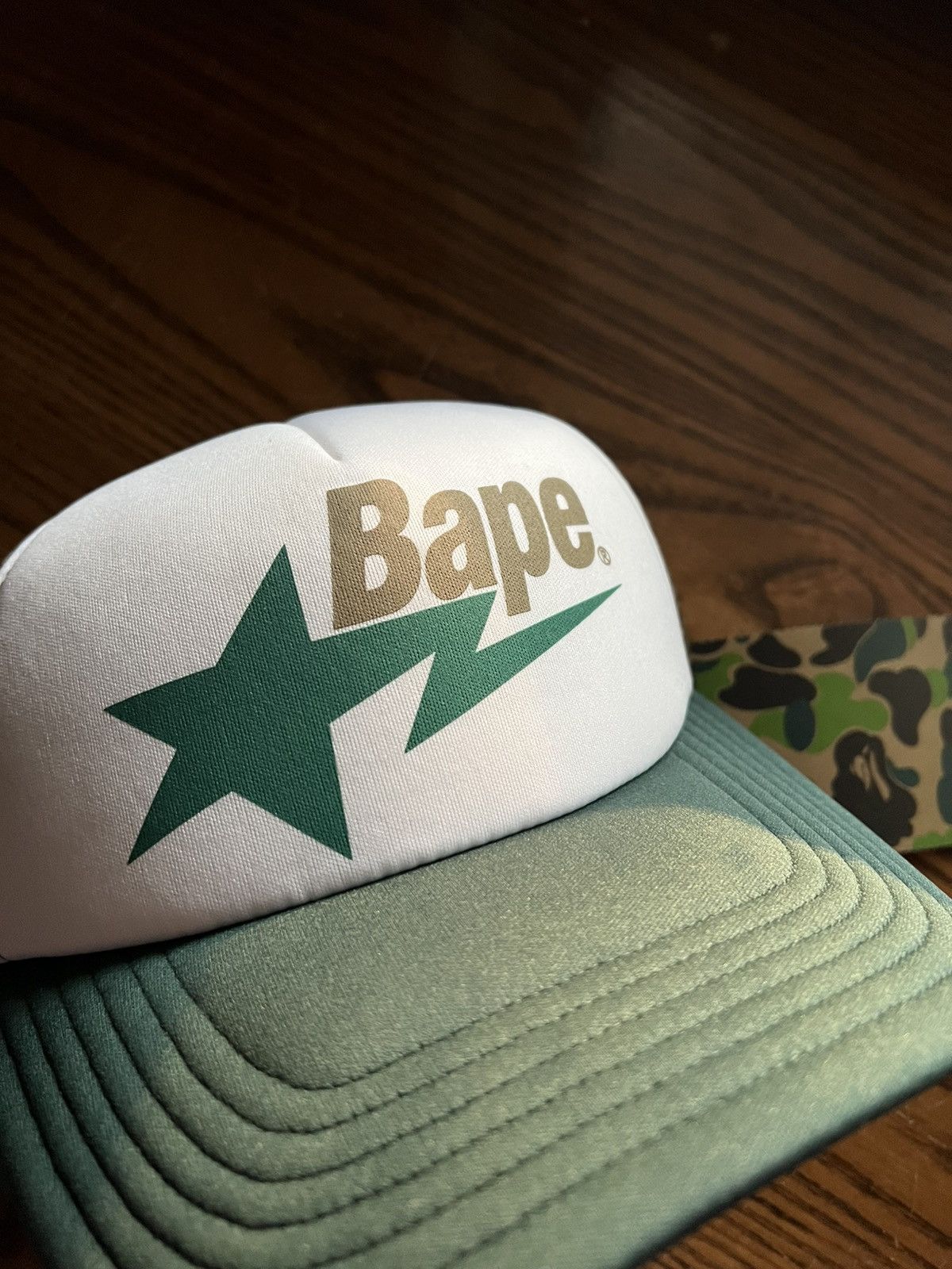 Bape Bapesta Mesh Trucker Hat - Green Size ONE SIZE - 2 Thumbnail
