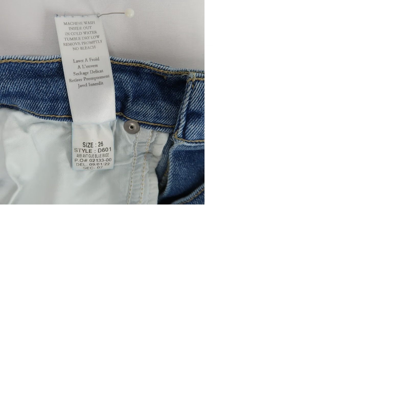 Frank & Eileen Frank and Eileen Cork Jeans Womens 26 Blue High Rise Raw Hem Button Fly Stretch Size 26" / US 2 / IT 38 - 9 Thumbnail