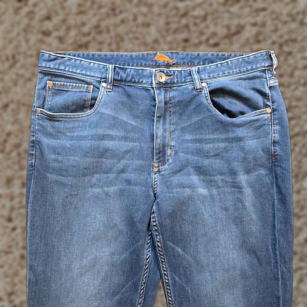 Tommy Bahama Tommy Bahama Jeans Mens 40X26 Blue Denim Straight Regular Rise 26 Inseam Medium Wash Casual Capsule Mens Jeans Size US 40 / EU 56 - 1 Thumbnail