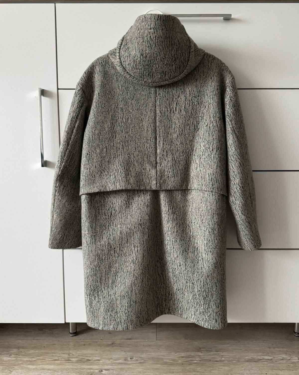 Norse Projects Norse Projects Signet Felt Hooded Coat – Grey Wool Size XS / US 0-2 / IT 36-38 - 3 Thumbnail