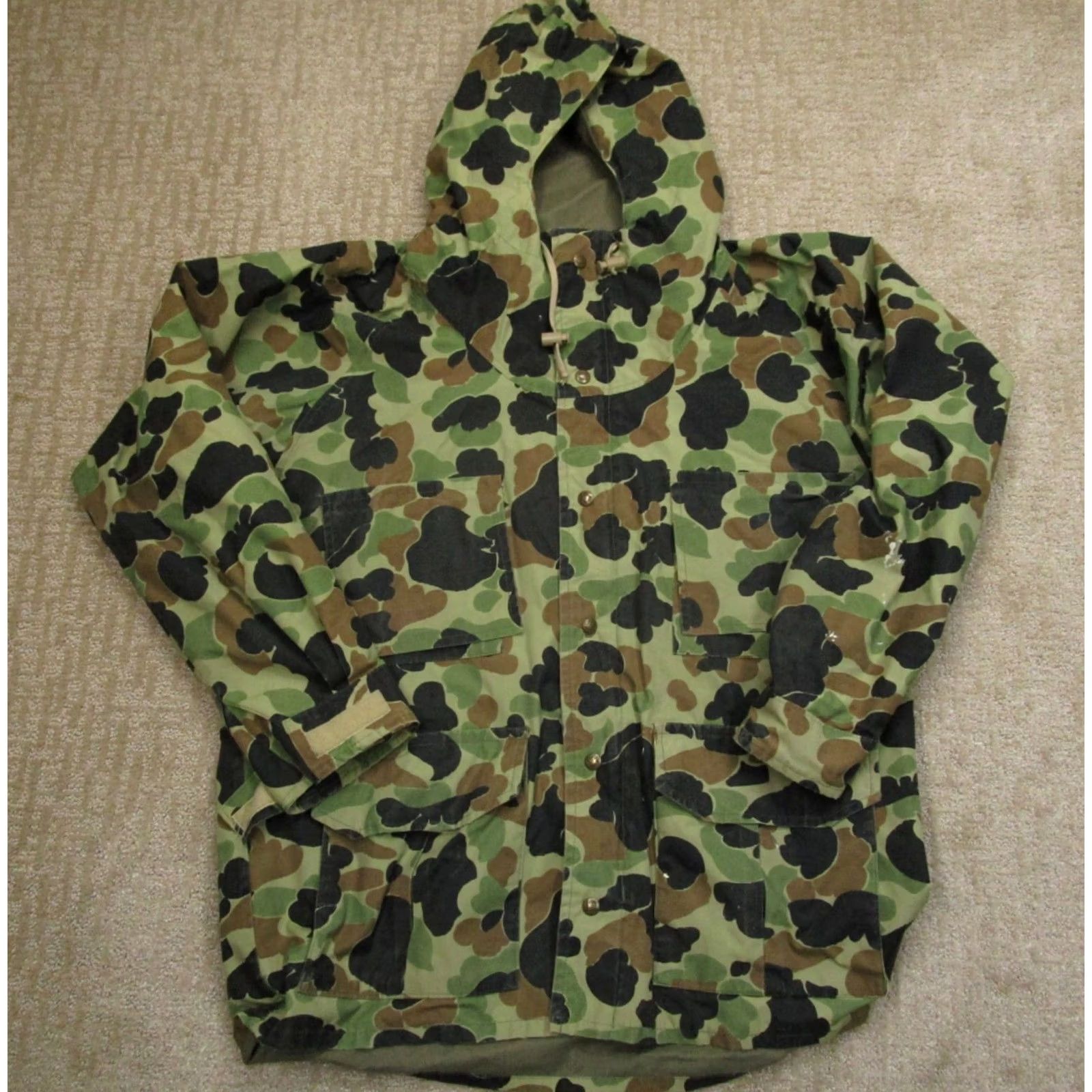 Skin Vintage Columbia Jacket Men Large Green Frog Skin Camo Gore Tex Hunting 70s USA Size US L / EU 52-54 / 3 - 2 Thumbnail