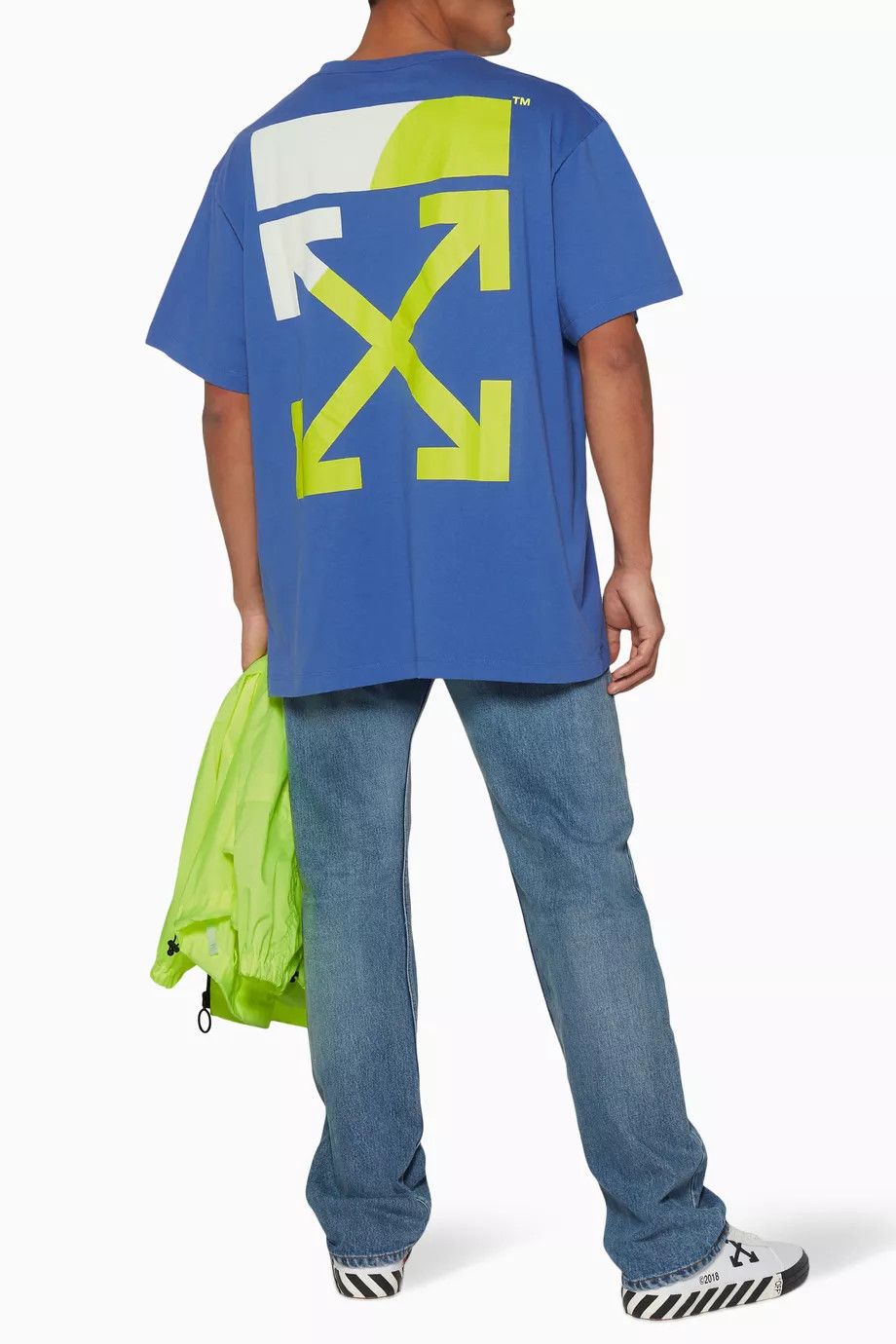 Off-White Blue and Yellow Split Arrows Oversized T-Shirt Size XXS / US 00 / IT 34 - 3 Thumbnail