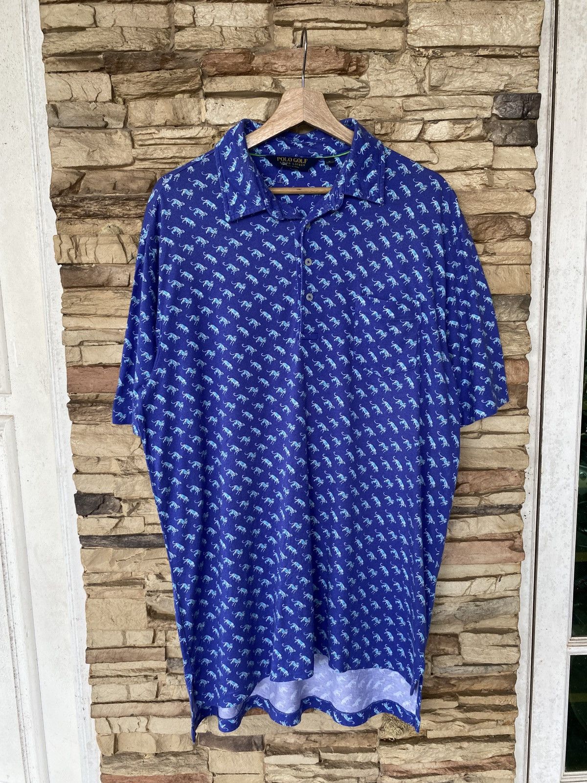 Polo Ralph Lauren Polo Ralph Lauren Polo Golf Aqua Blue Cheetah Size US L / EU 52-54 / 3 - 1 Thumbnail