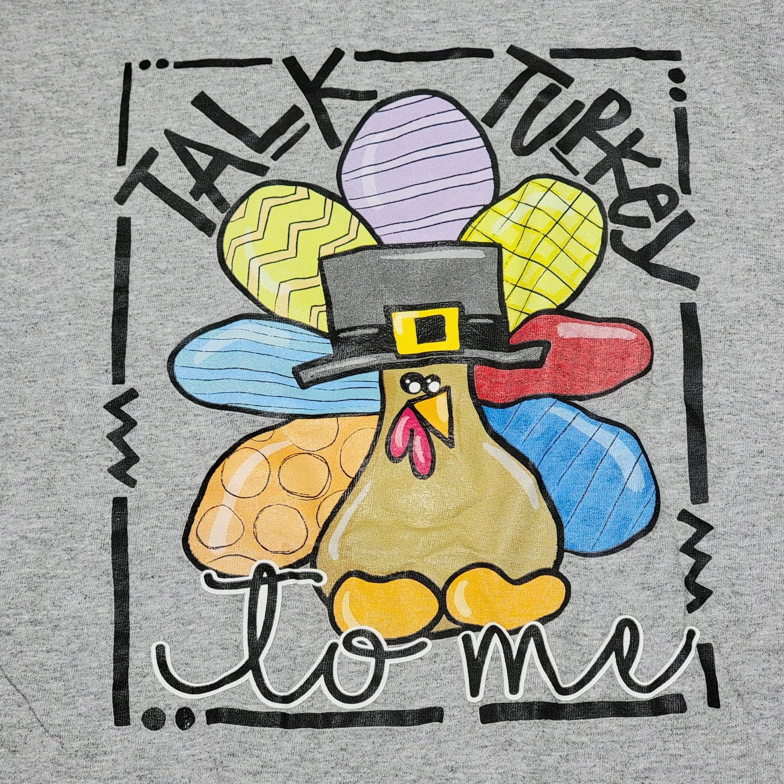 Gildan Gildan Tee w/ Fringe Thanksgiving "Talk Turkey" - Size XL Size XL / US 12-14 / IT 48-50 - 2 Thumbnail