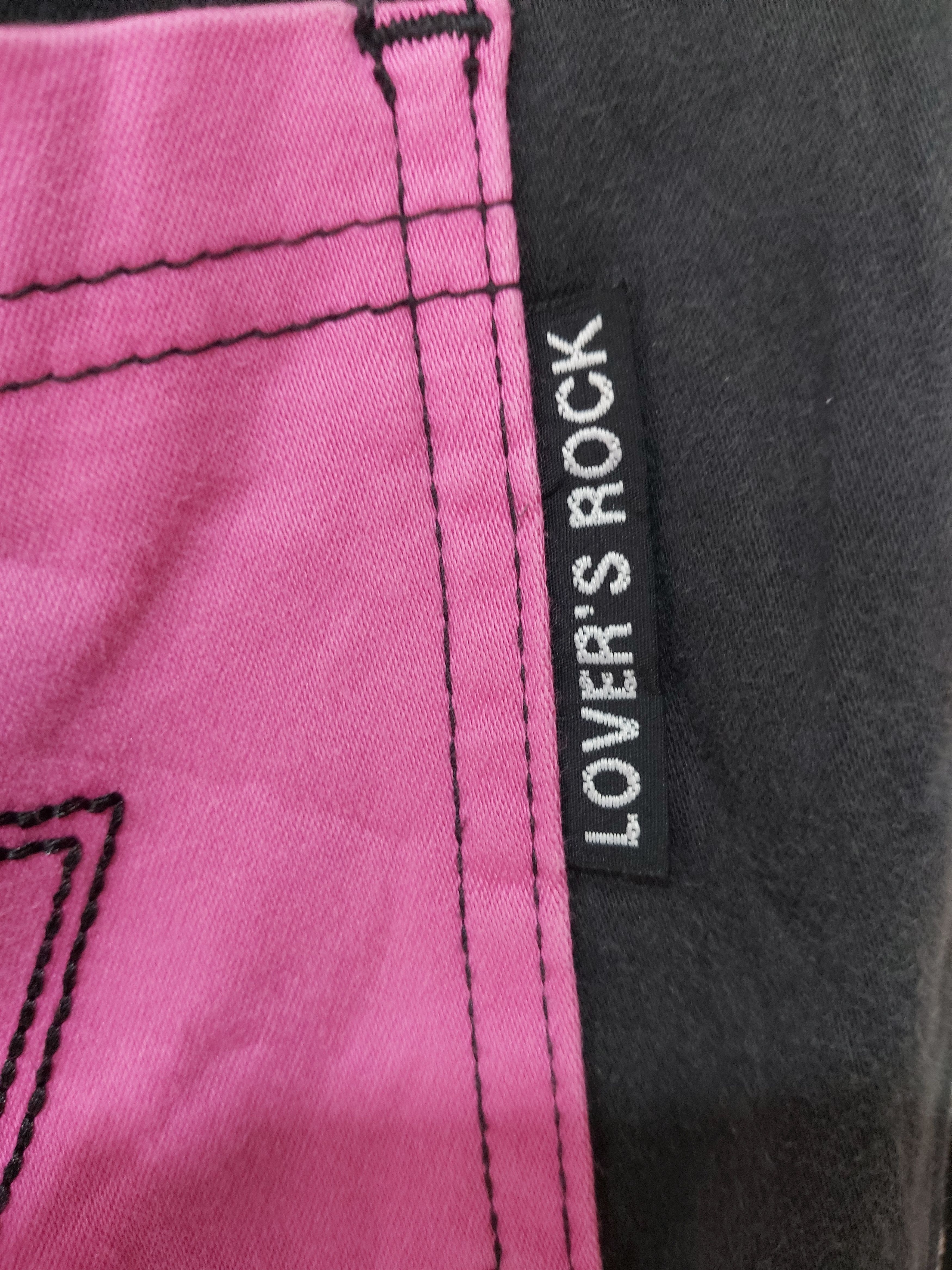 Seditionaries VINTAGE SUPER LOVERS ROCK BLACK PINK JEANS Size 26" / US 2 / IT 38 - 9 Thumbnail
