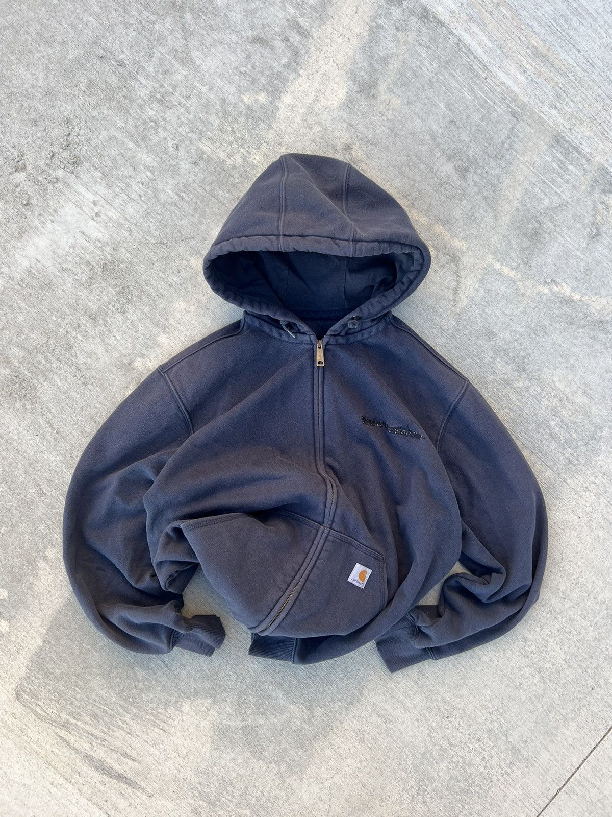 Carhartt 00s Vintage Carhartt Zip Hoodie Faded Size US L / EU 52-54 / 3 - 6 Thumbnail