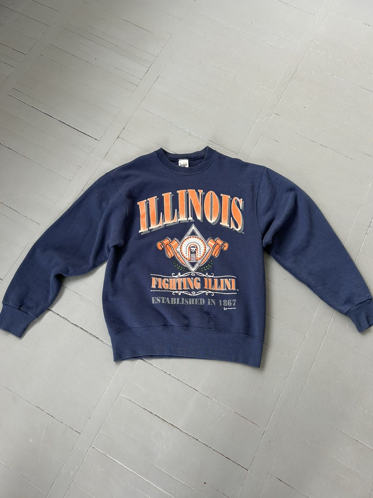 Vintage University of Illinois vintage 1991 sweatshirt Size US M / EU 48-50 / 2 - 1 Thumbnail