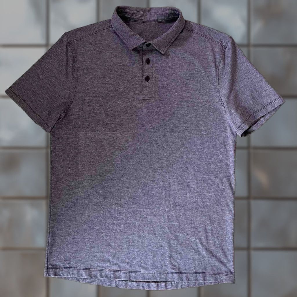 Lululemon Lululemon Evolution Polo Shirt M Purple Casual Cotton Logo Men Polo Shirt M Purple Size US M / EU 48-50 / 2 - 1 Thumbnail