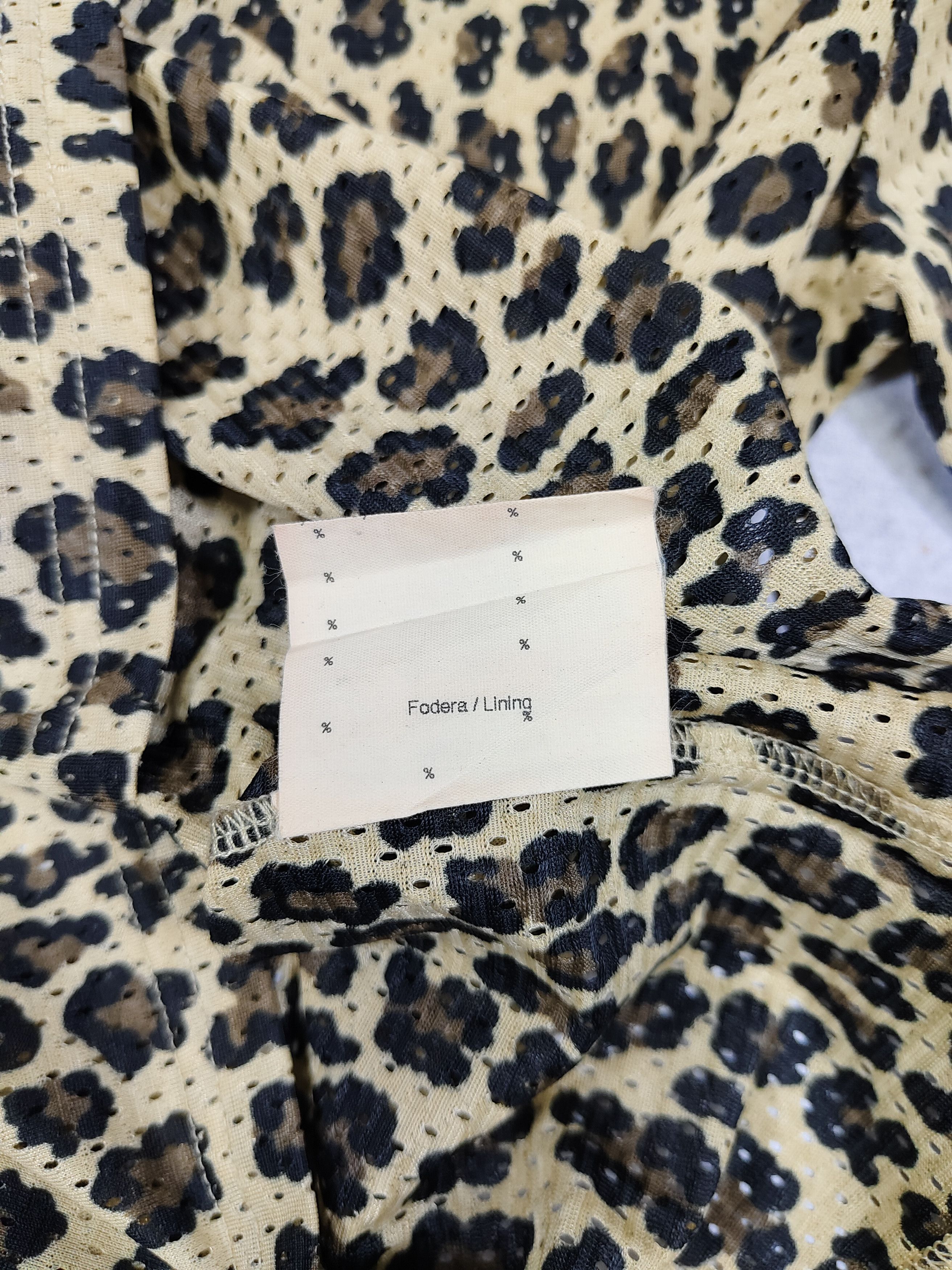 Fendi 90s FENDI🔥Glam Rock Leopard Print Micro Perforated Top Size M / US 6-8 / IT 42-44 - 5 Thumbnail