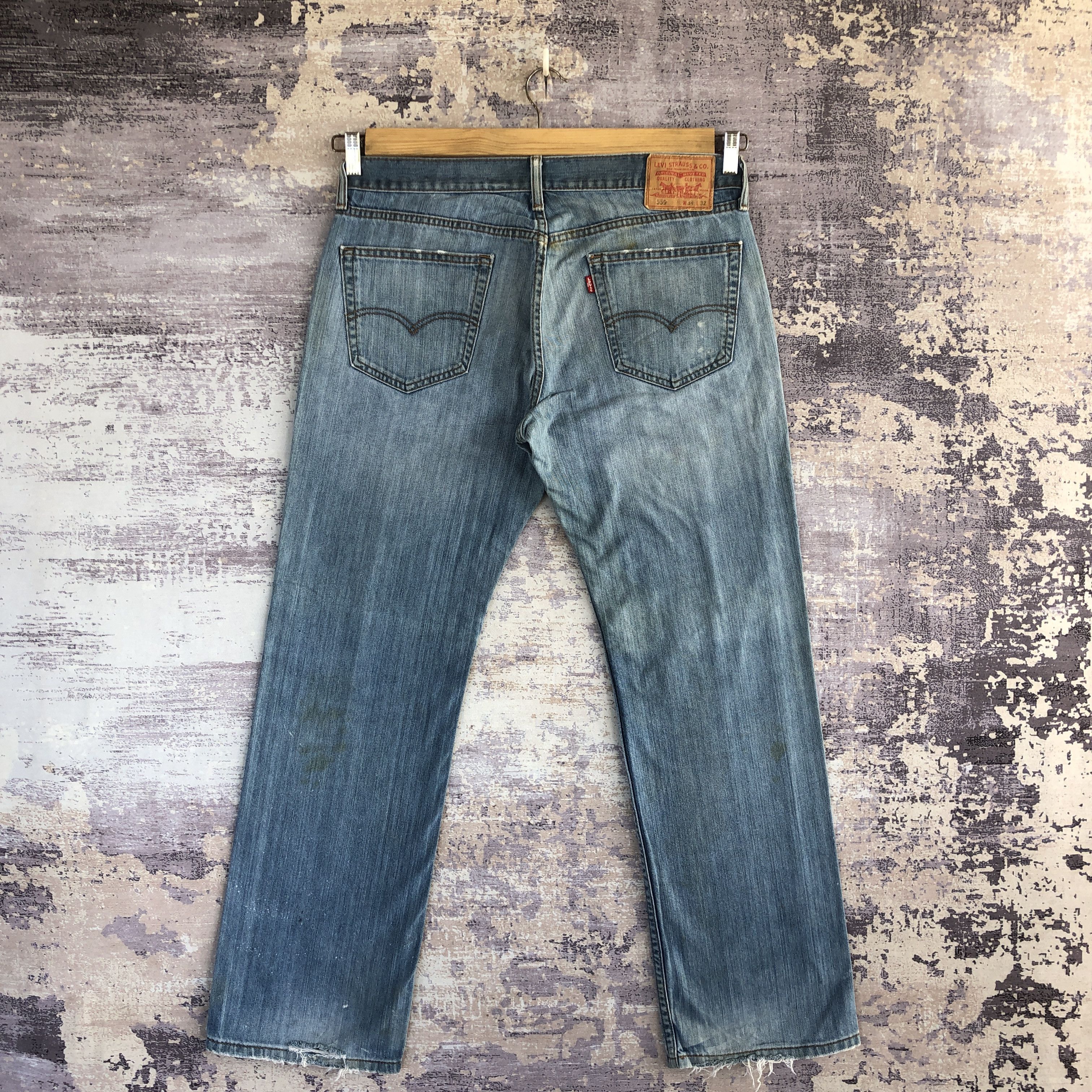 Levi's Vintage Distressed Levis 559 Baggy Jeans Levi's Faded Denim Size US 34 / EU 50 - 2 Thumbnail