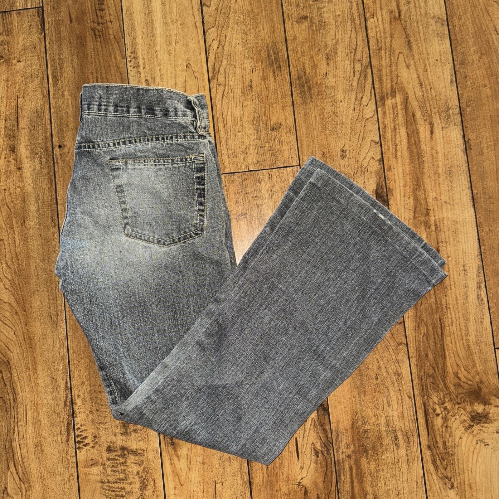 Vintage TRF 100% Flared Denim Jeans Grey 30x30 Size 30" / US 8 / IT 44 - 1 Thumbnail