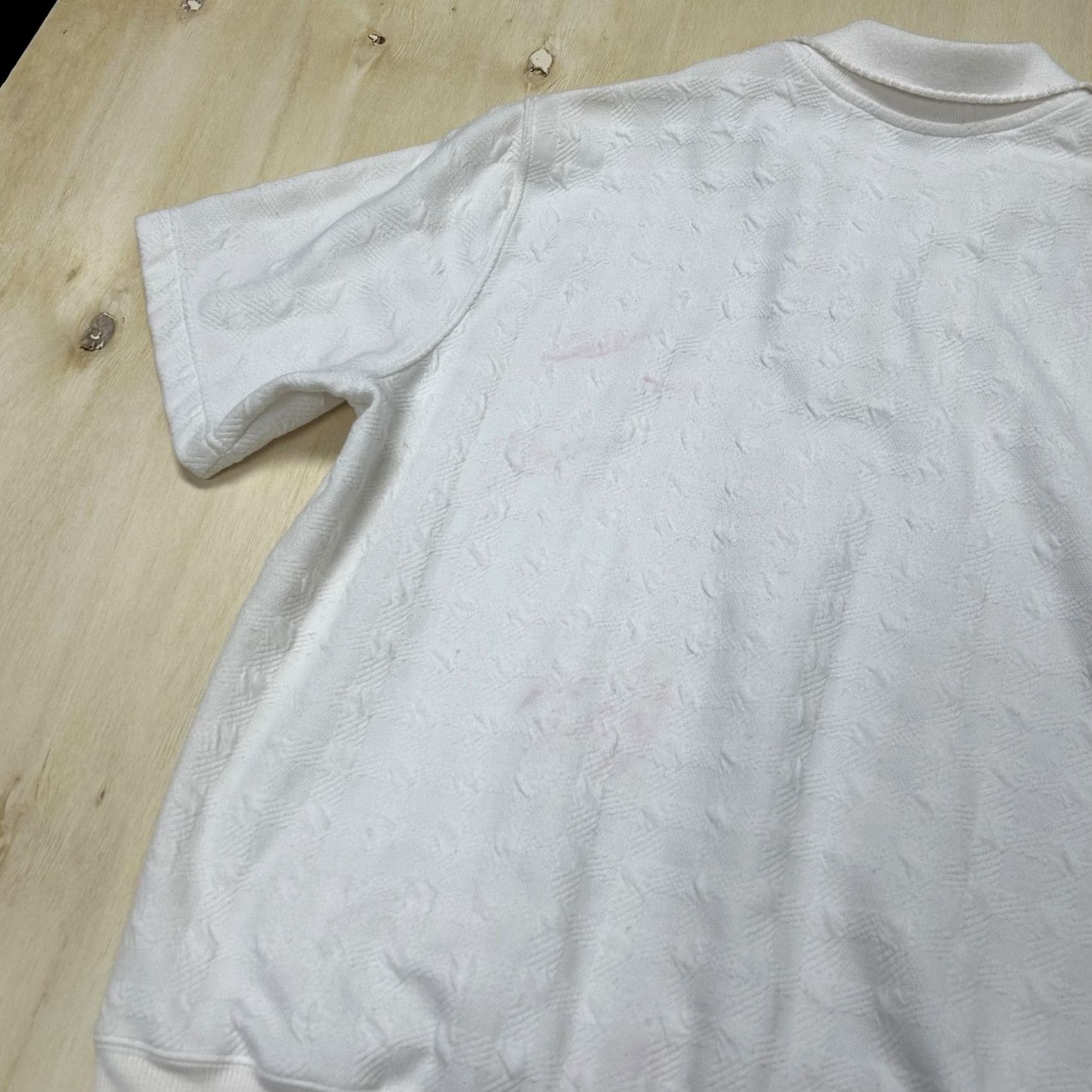 Vintage Alfred Dunner Polo Shirt Womens Large White Textured Knit Short Sleeve Vintage Size L / US 10 / IT 46 - 7 Thumbnail
