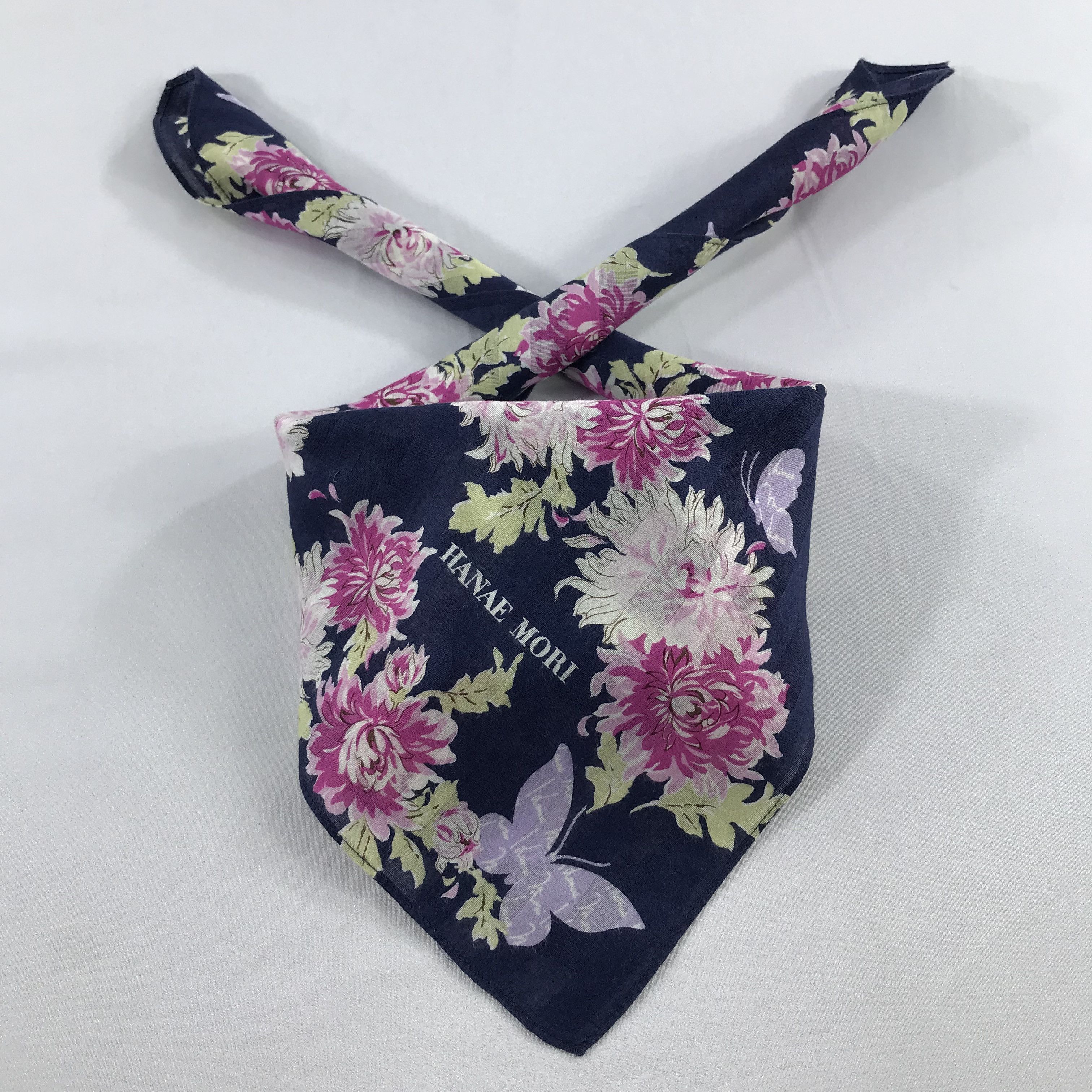 Hanae Mori × Vintage Hanae Mori Bandana / Handkerchief / Neckerchief - S2059 Size ONE SIZE - 3 Thumbnail