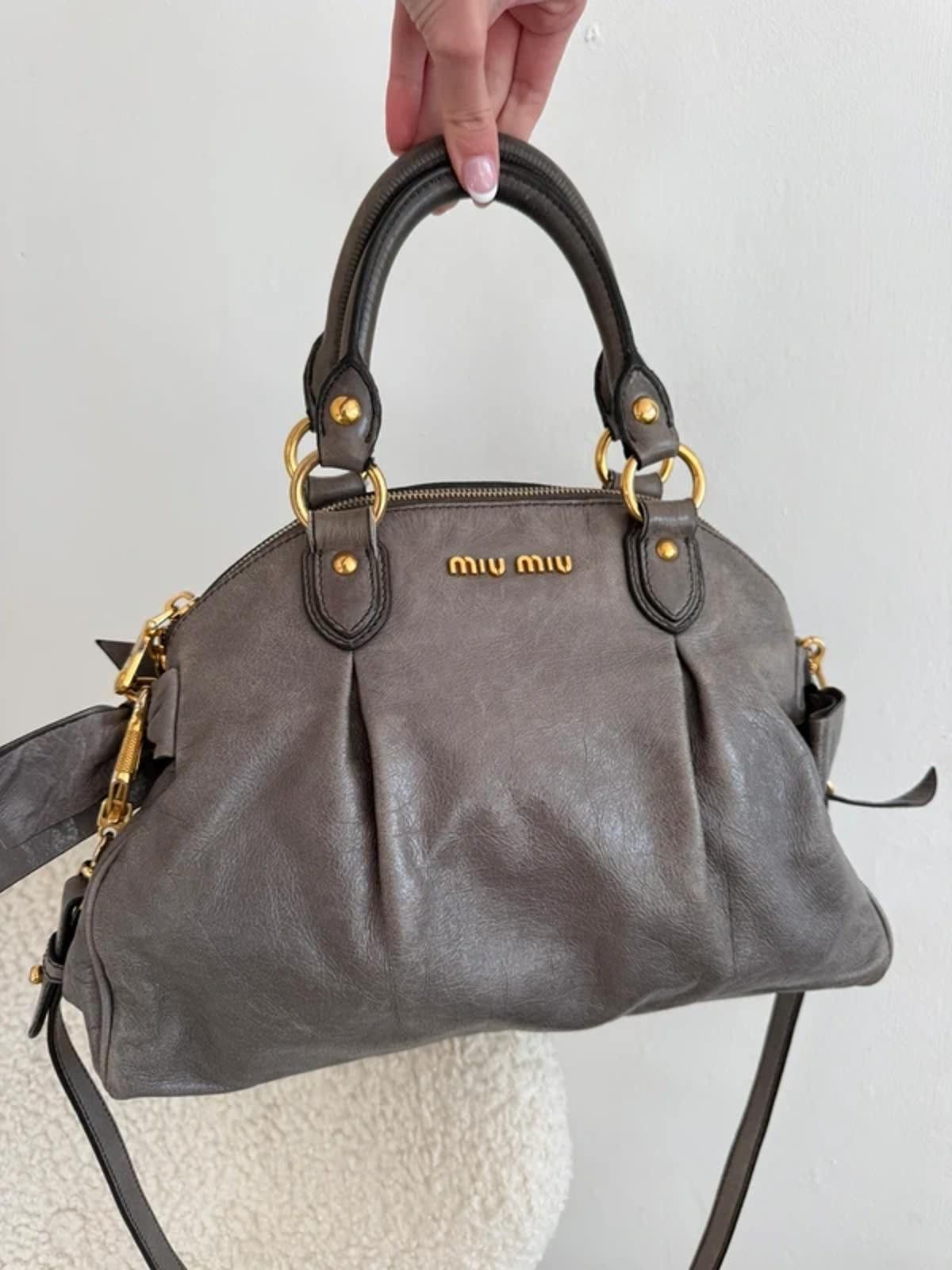 Miu Miu Miu Miu 2-Way Vitello Lux Bow Bag Size ONE SIZE - 5 Thumbnail
