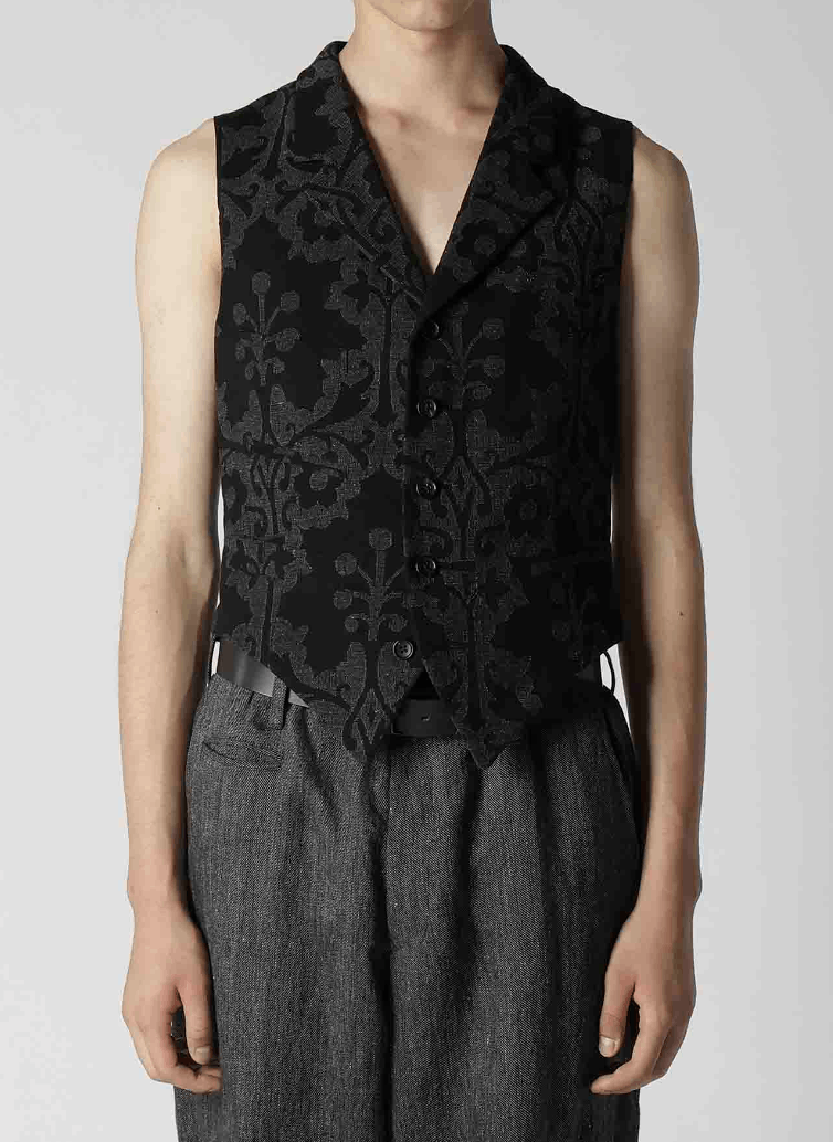 Yohji Yamamoto Yohji Yamamoto Pour Homme INDIAN LEFT DECORATIVE CLOTH VEST Size US M / EU 48-50 / 2 - 1 Thumbnail