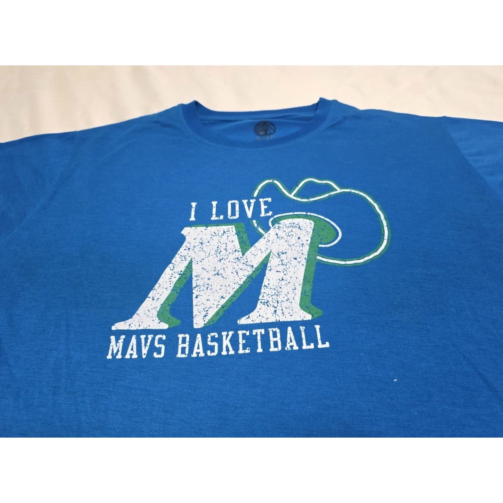 Vintage VINTAGE Dallas Mavericks I Love Mavs Basketball Retro Logo Special Edition Mavs vs Blazers T-shirt XL Size US XL / EU 56 / 4 - 5 Thumbnail
