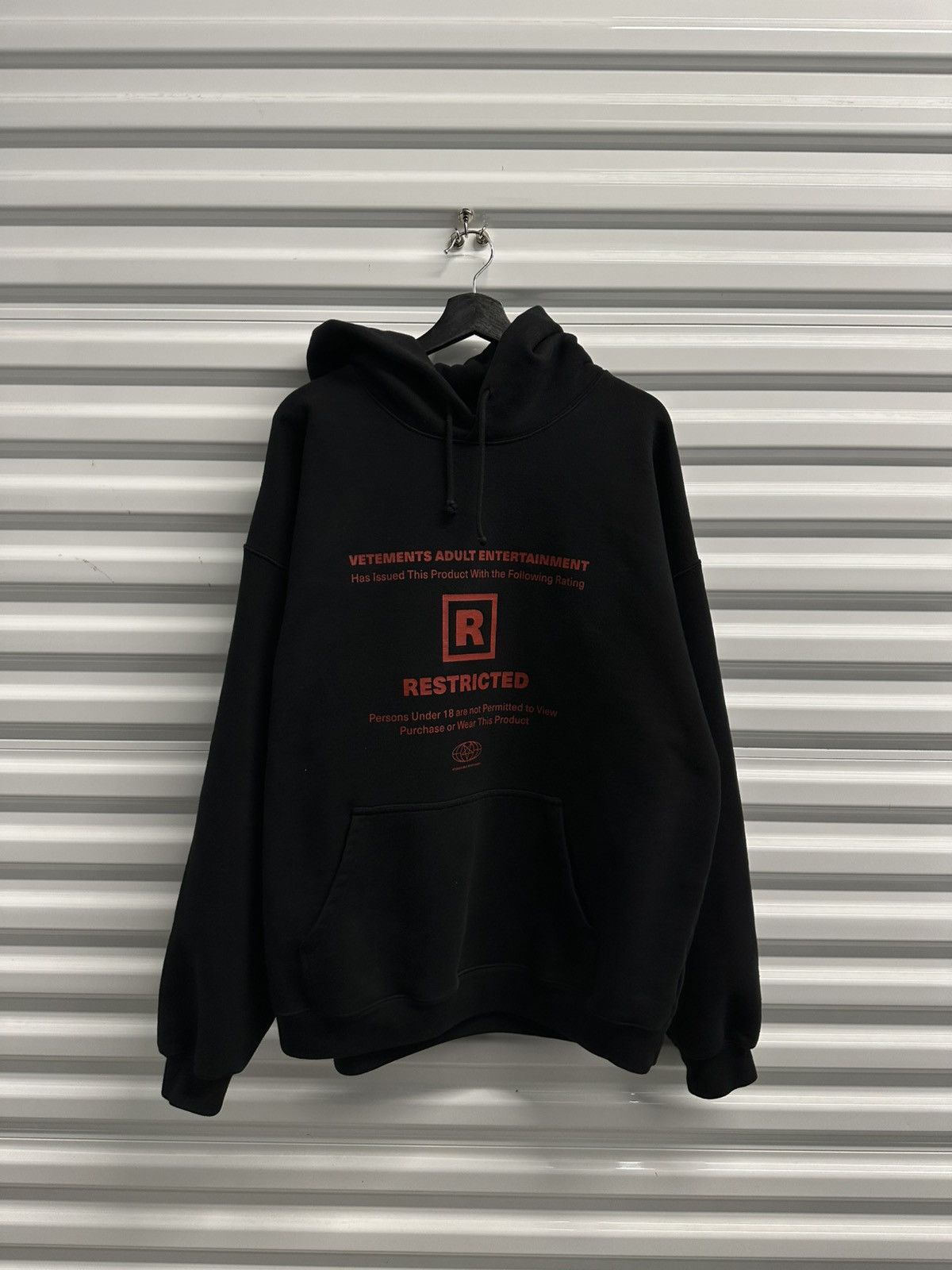 Vetements 18+ Rated R hoodie