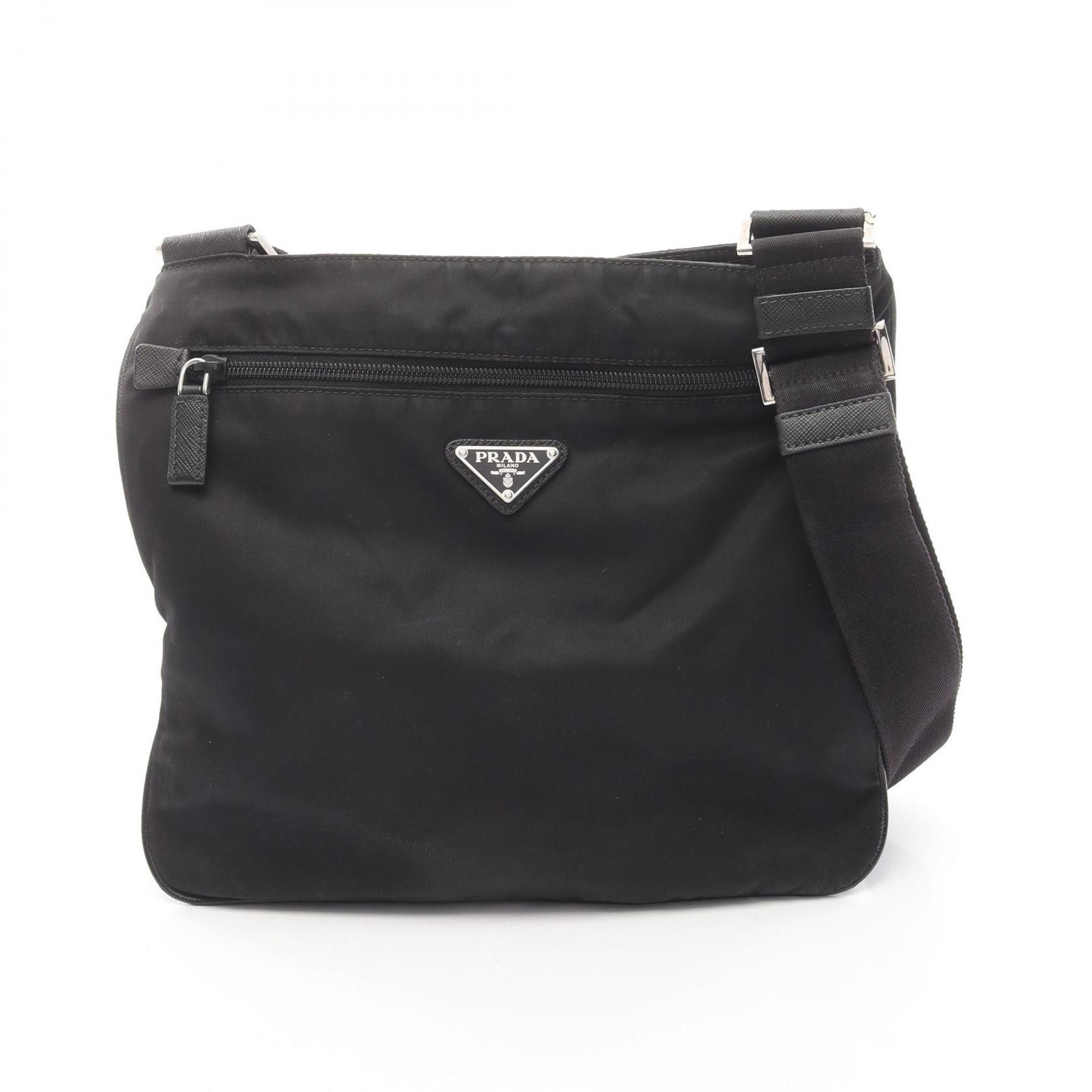 Prada Prada Prada Nylon Saffiano Leather Shoulder Bag Leather Shoulder Bag DUTY FREE for USA Size ONE SIZE - 1 Thumbnail