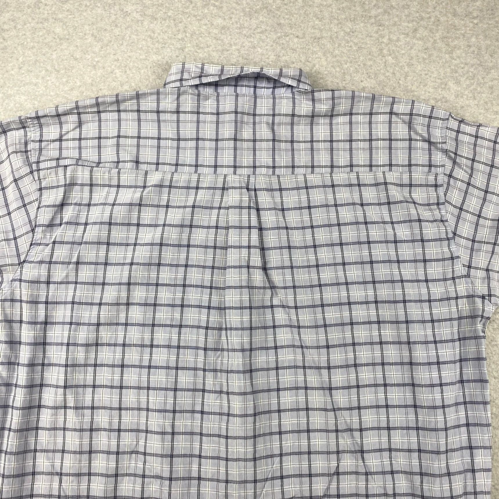 Fubu FUBU Shirt Mens 4XL Blue Plaid Urban Short Sleeve Button-Up Pocket Y2K Size US XXL / EU 58 / 5 - 6 Thumbnail