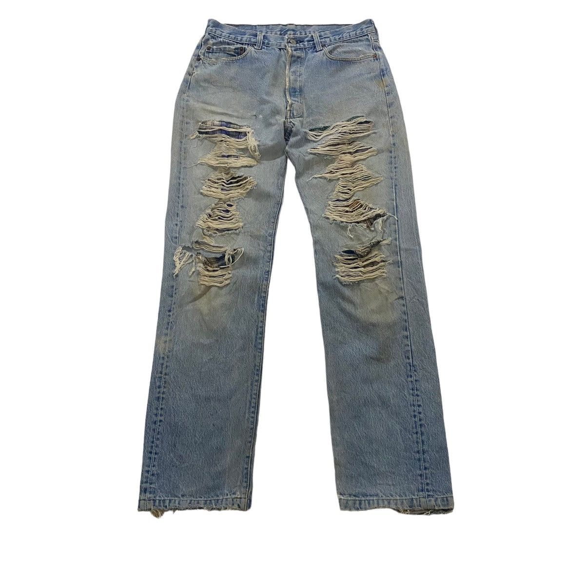 ✨Levi's thrashed denim inspired Kurt Cobain jeans