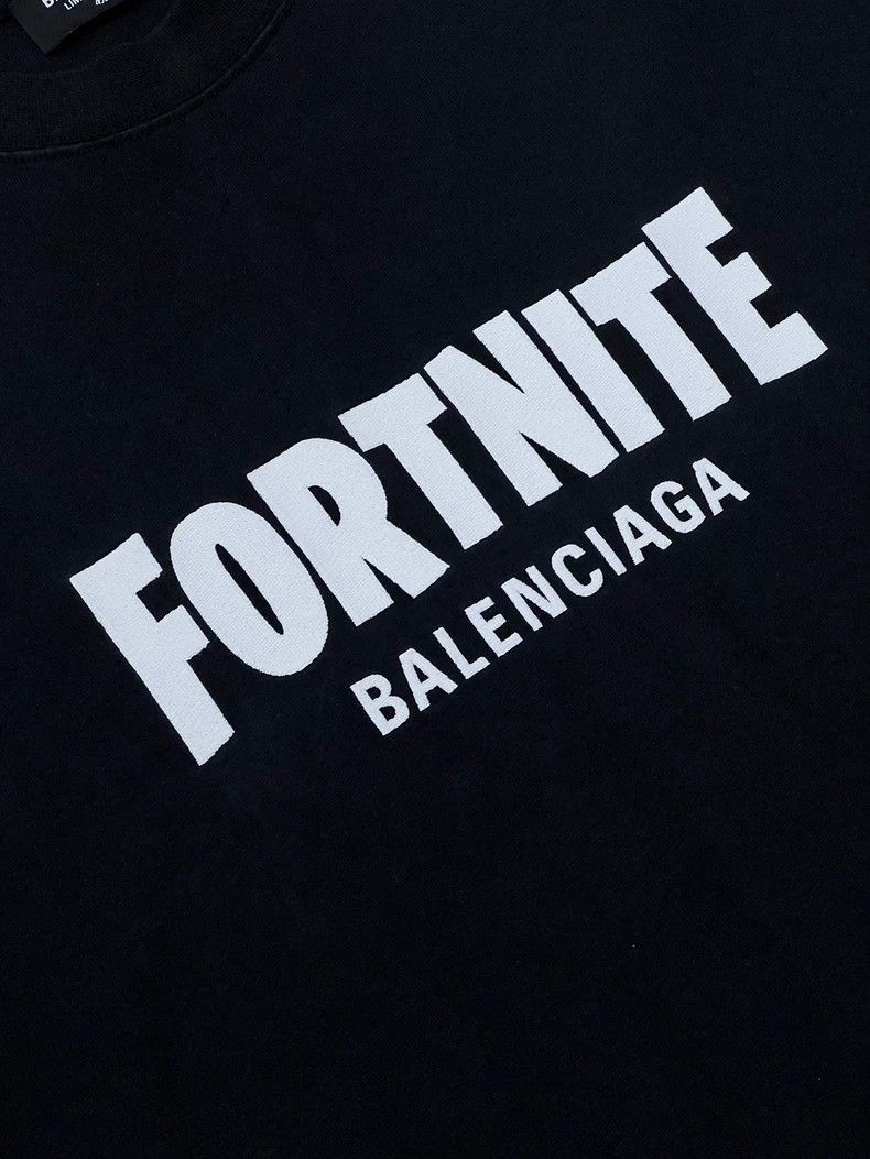 Balenciaga Balenciaga Embroidered Logo Short Sleeve Black L Size Size US L / EU 52-54 / 3 - 2 Thumbnail