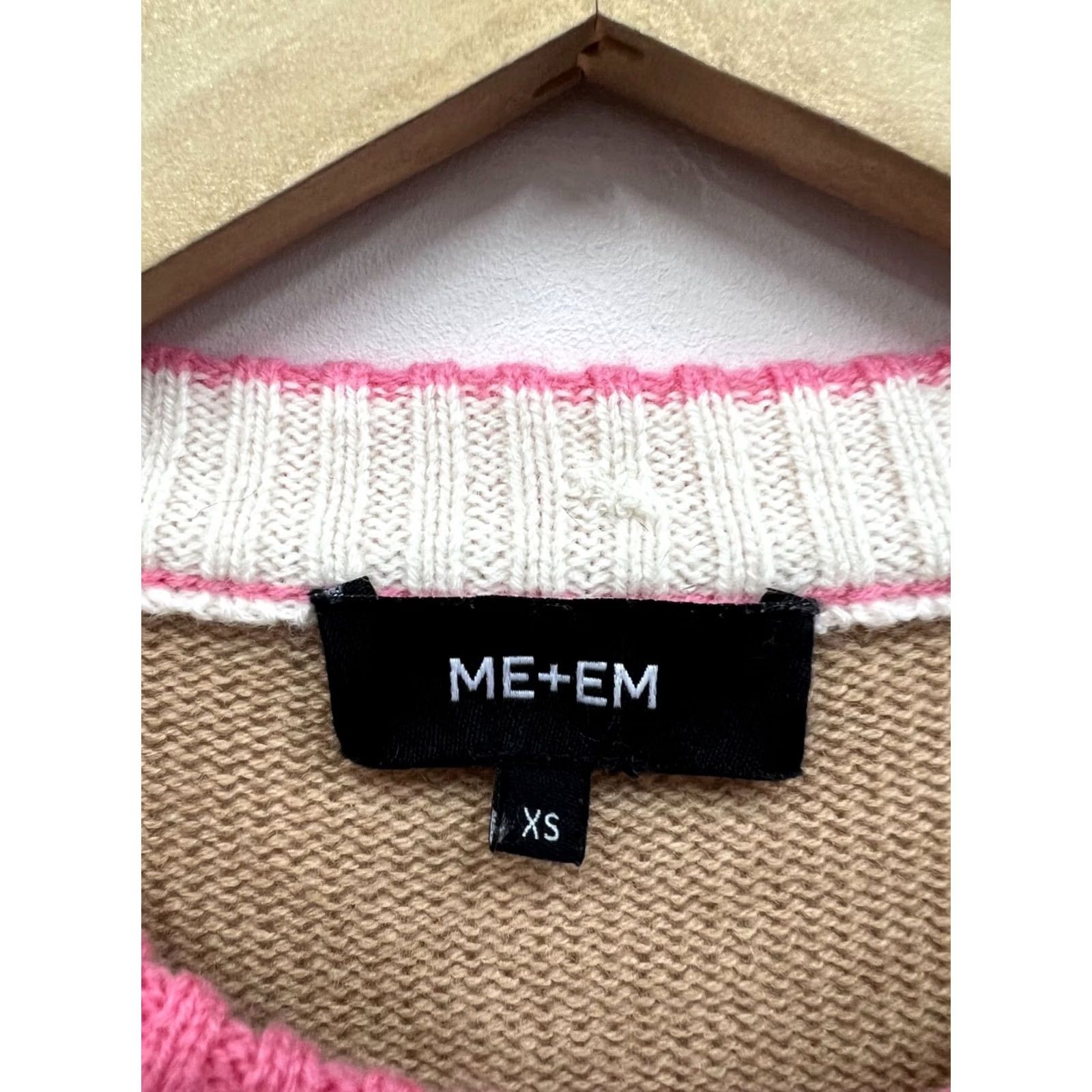 ME+EM Me+Em Wool Cashmere Color Block Sweater Jumper XS Women Crew Neck Long Sleeve Multicolor Pullover Shirt Knitted Knit Fashion Decade -Mens? Size XS / US 0-2 / IT 36-38 - 4 Thumbnail