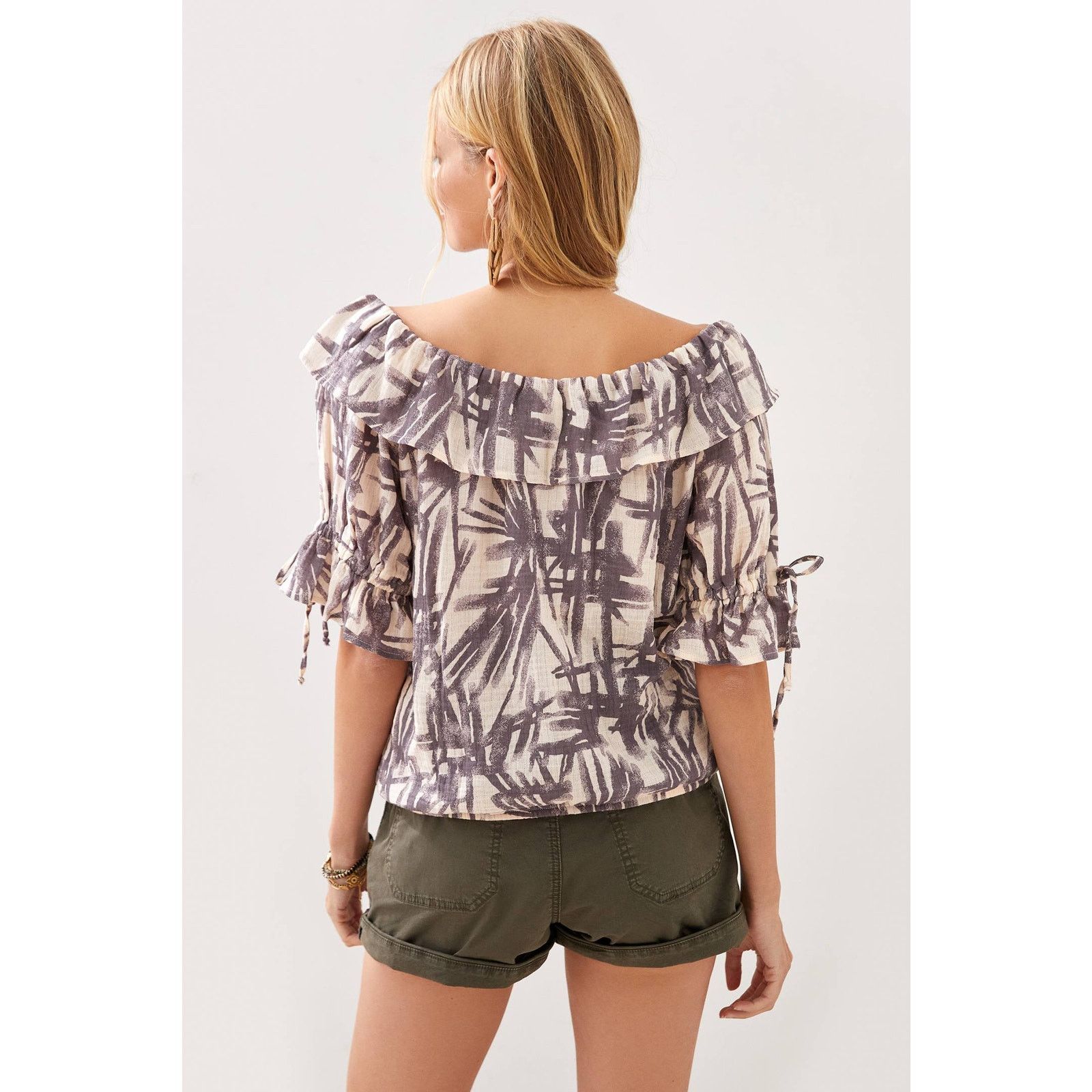 Anthropologie New Anthropologie PORRIDGE Ruffled Boat Neck Blouse $110 XS Size XS / US 0-2 / IT 36-38 - 3 Thumbnail