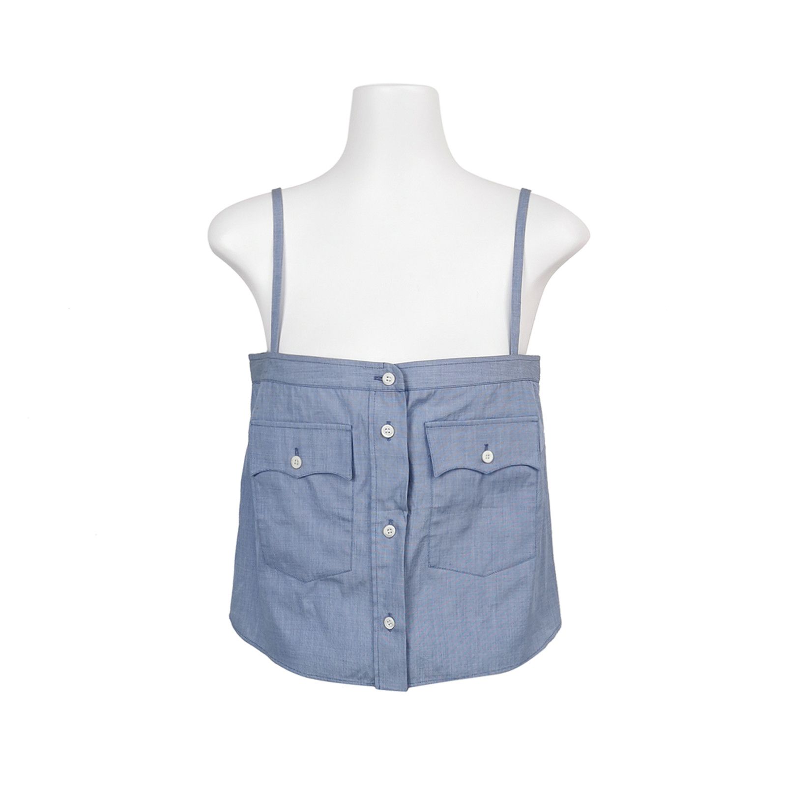 Prada Prada Cotton Triangle Logo Strapped Top 0089 Size XS / US 0-2 / IT 36-38 - 1 Thumbnail