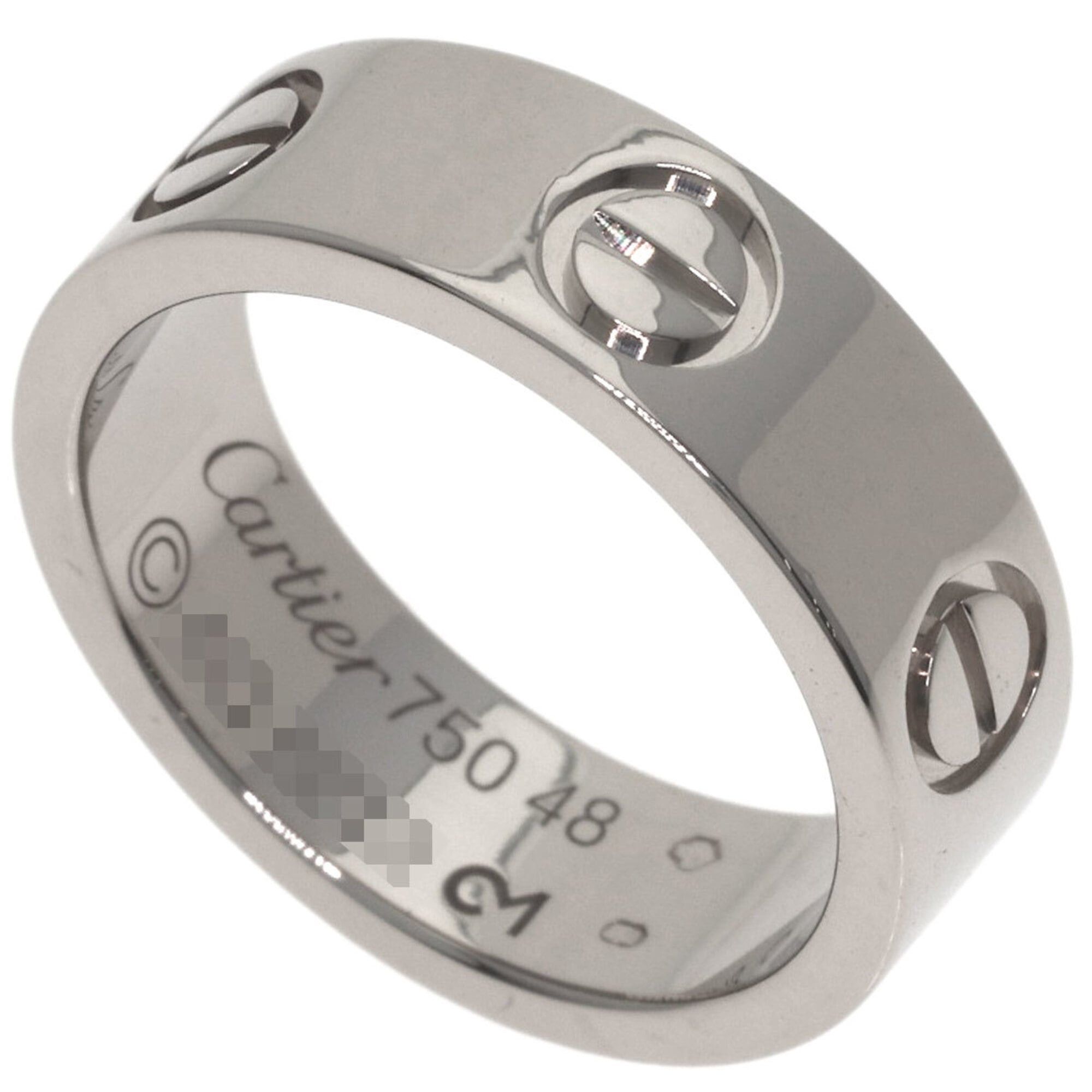 Cartier Cartier Love Ring #48, 18K White Gold, Women's Ring, CARTIER Size ONE SIZE - 1 Thumbnail