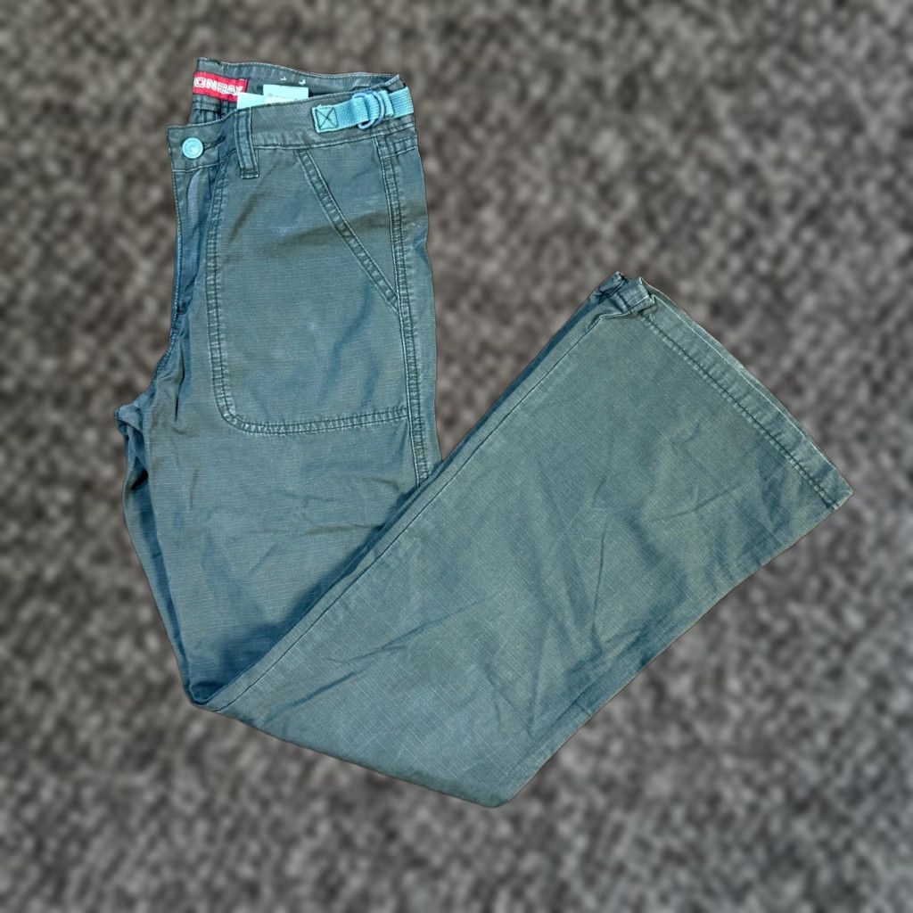 Vintage VINTAGE Y2K UNIONBAY Pants Flare Cotton Junior's 3 Waist 27 Inseam 29.5 Zip Button Corduroy Brown Women Girls Mens Size 26" / US 2 / IT 38 - 1 Thumbnail