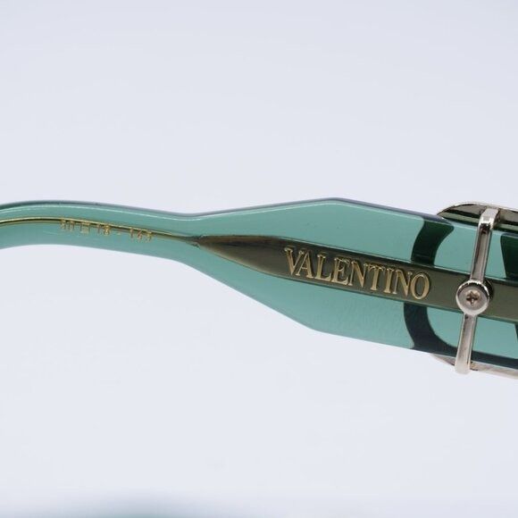 Valentino Valentino V-DUE VLS-103E Sunglasses Dark Green Cat Eye Frame Size ONE SIZE - 6 Thumbnail