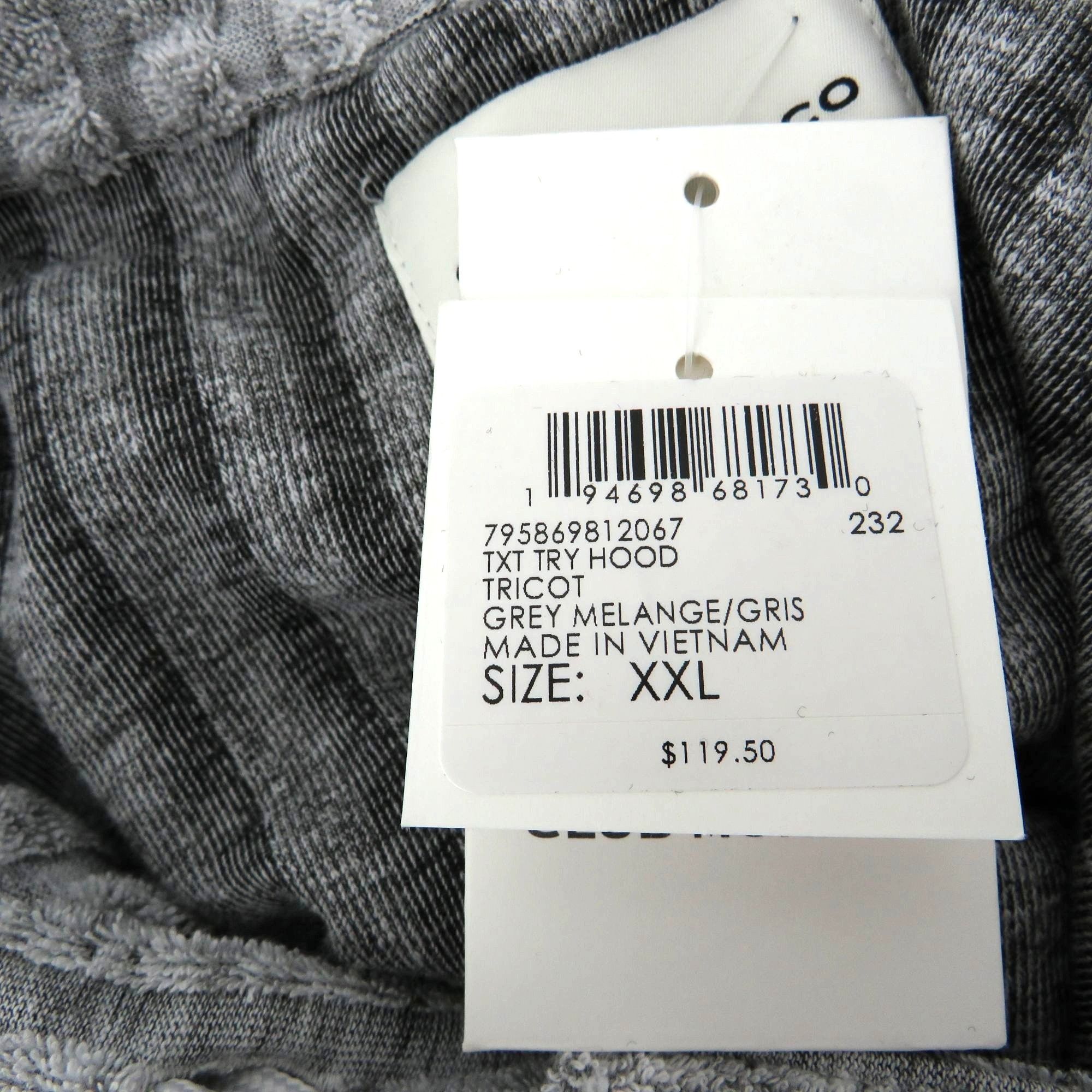 Club Monaco Club Monaco Men's Texture Gray Terry Hoodie XXL NWT $119.50 Size US XXL / EU 58 / 5 - 5 Thumbnail