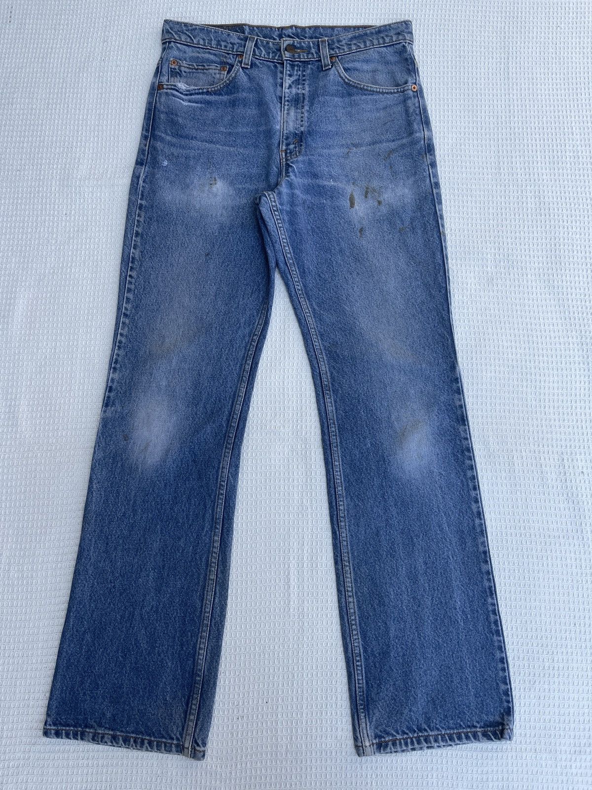 Levi's Rare🔥Vtg 90s Levis 517 Boot Cut Light Wash Jeans Size US 33 - 2 Thumbnail