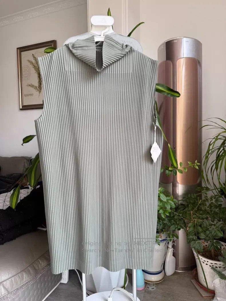 Issey Miyake Issey Miyake Bean Green Dress Size L / US 10 / IT 46 - 1 Thumbnail