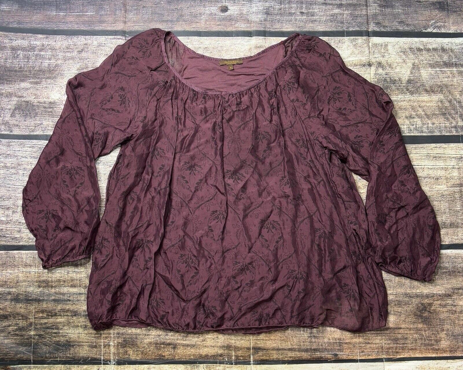 Other Piazza Roma Top Women's Small Silk Cotton Sheer Shell Italy Size S / US 4 / IT 40 - 1 Thumbnail