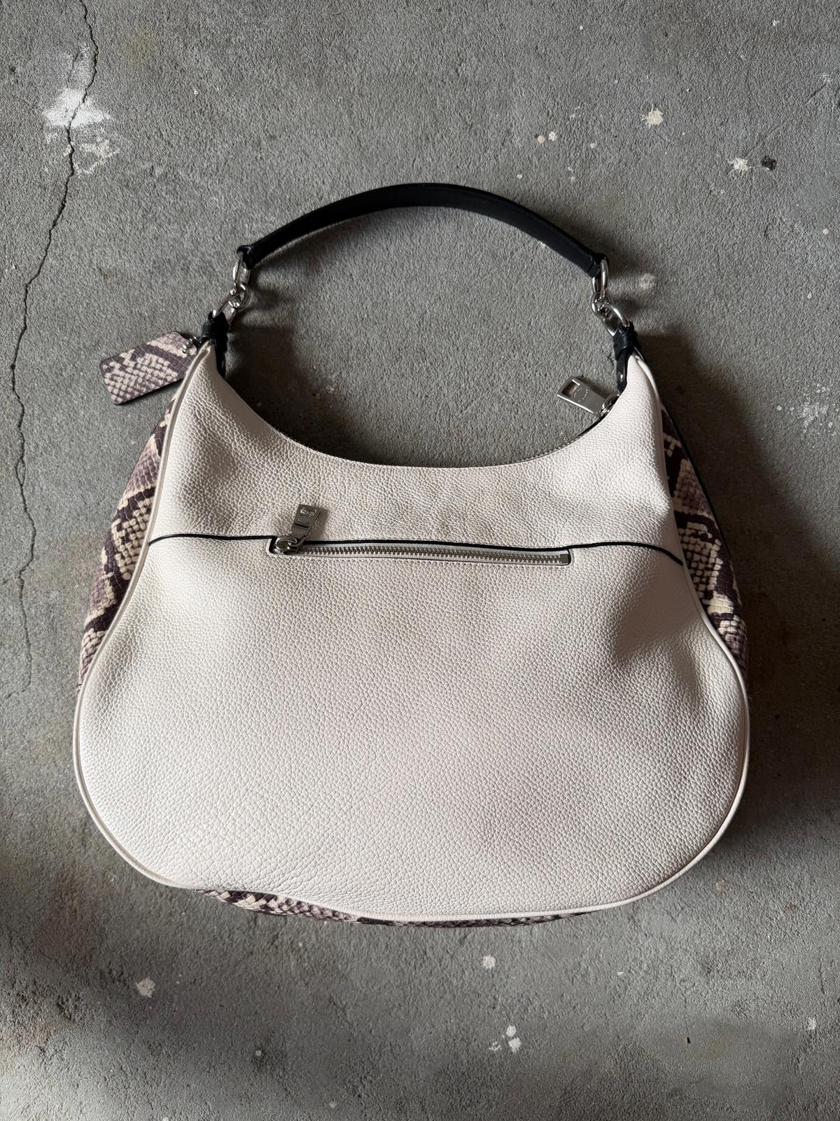 Coach Coach Harley Hobo Leather Snakeskin Shoulder Bag White Size ONE SIZE - 5 Thumbnail