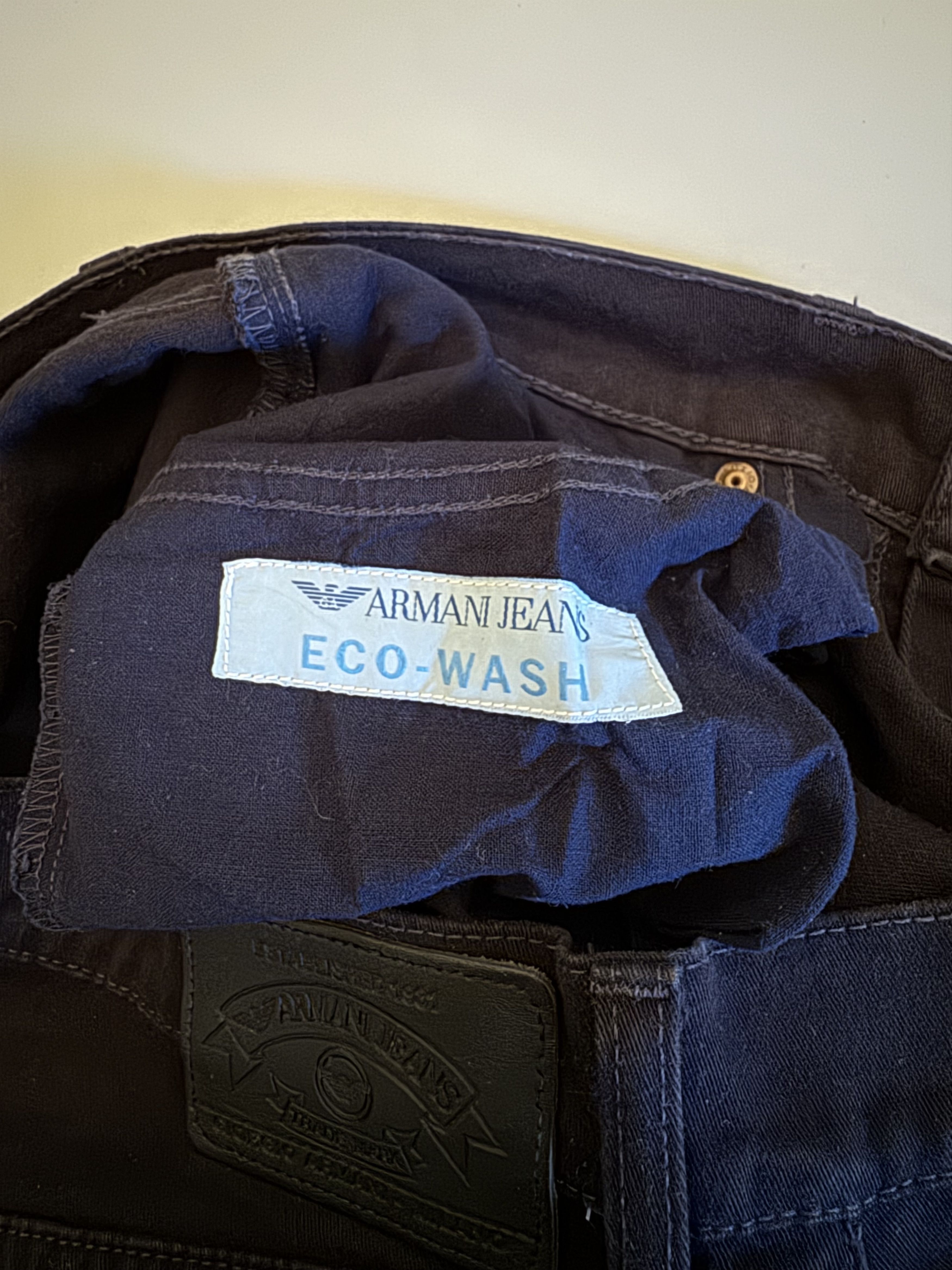 Giorgio Armani Vintage 90s Giorgio Armani Black Denim Jeans Size US 33 - 8 Thumbnail
