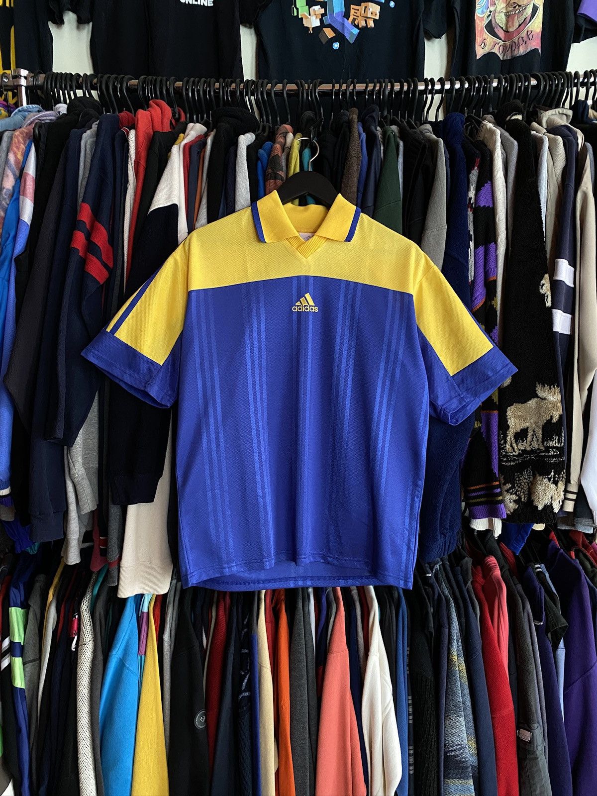 Adidas VINTAGE ADIDAS CENTRE LOGO JERSEY 90s Size US M / EU 48-50 / 2 - 1 Thumbnail