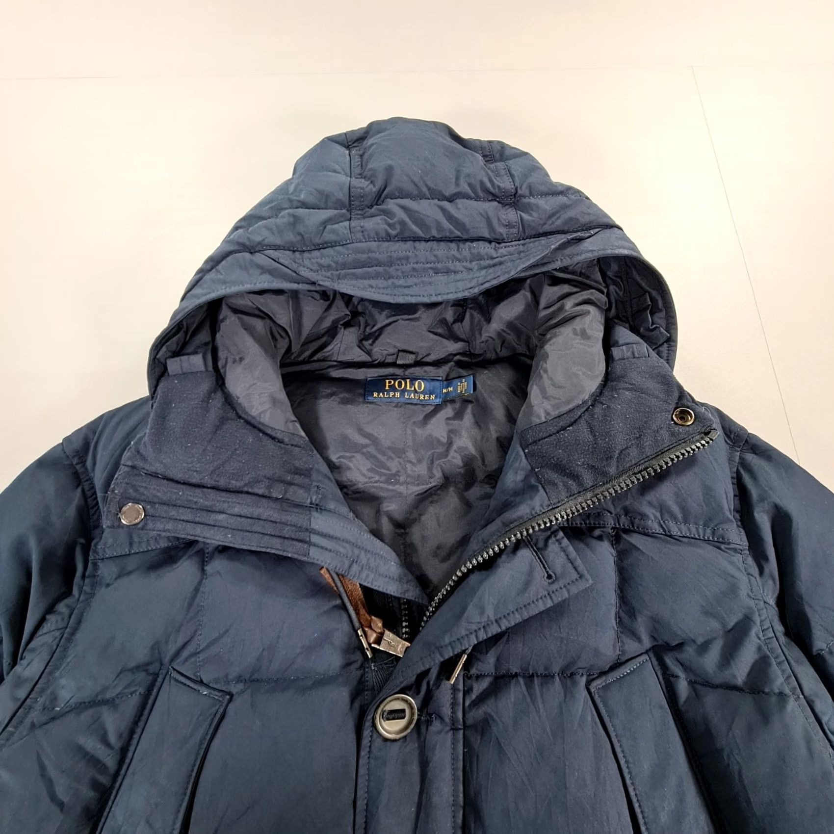 Polo Ralph Lauren Polo Ralph Lauren Mens Parka Jacket navy Blue Medium Hooded Down Fill Casual Winter Size US M / EU 48-50 / 2 - 2 Thumbnail