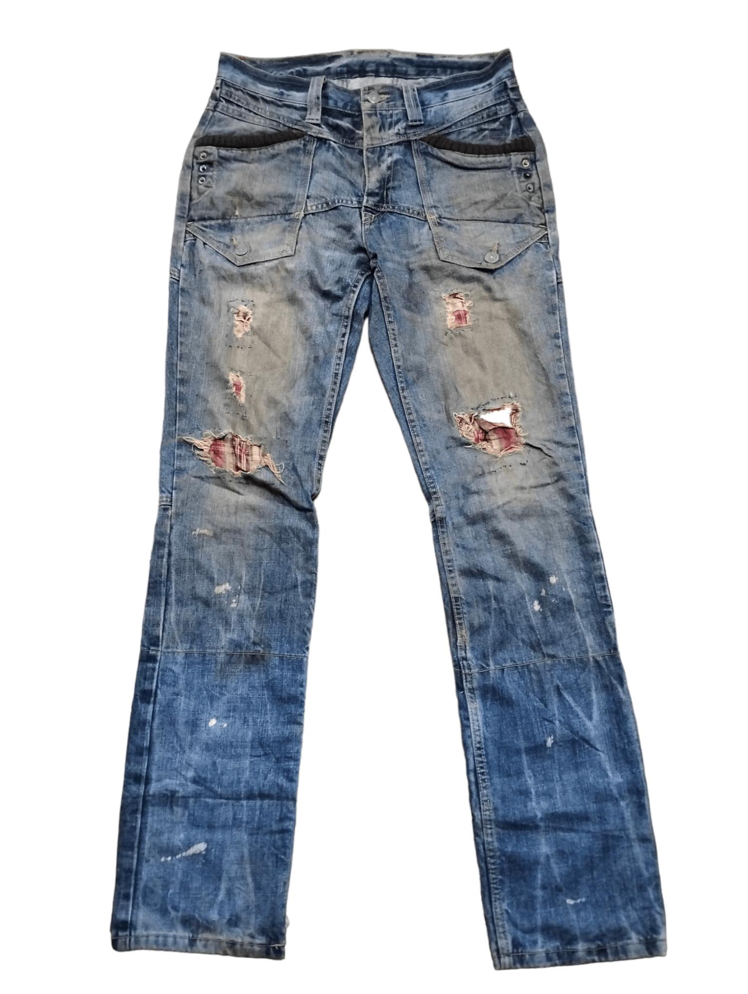 PPFM Flare PPFM Distressed Custom Pants Design Punk Style Size US 32 / EU 48 - 1 Thumbnail