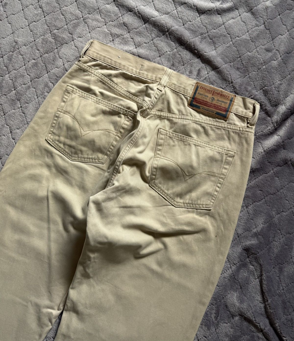 Diesel × Vintage Vintage Diesel Beige Denim Pants Avantgarde Size US 33 - 7 Thumbnail