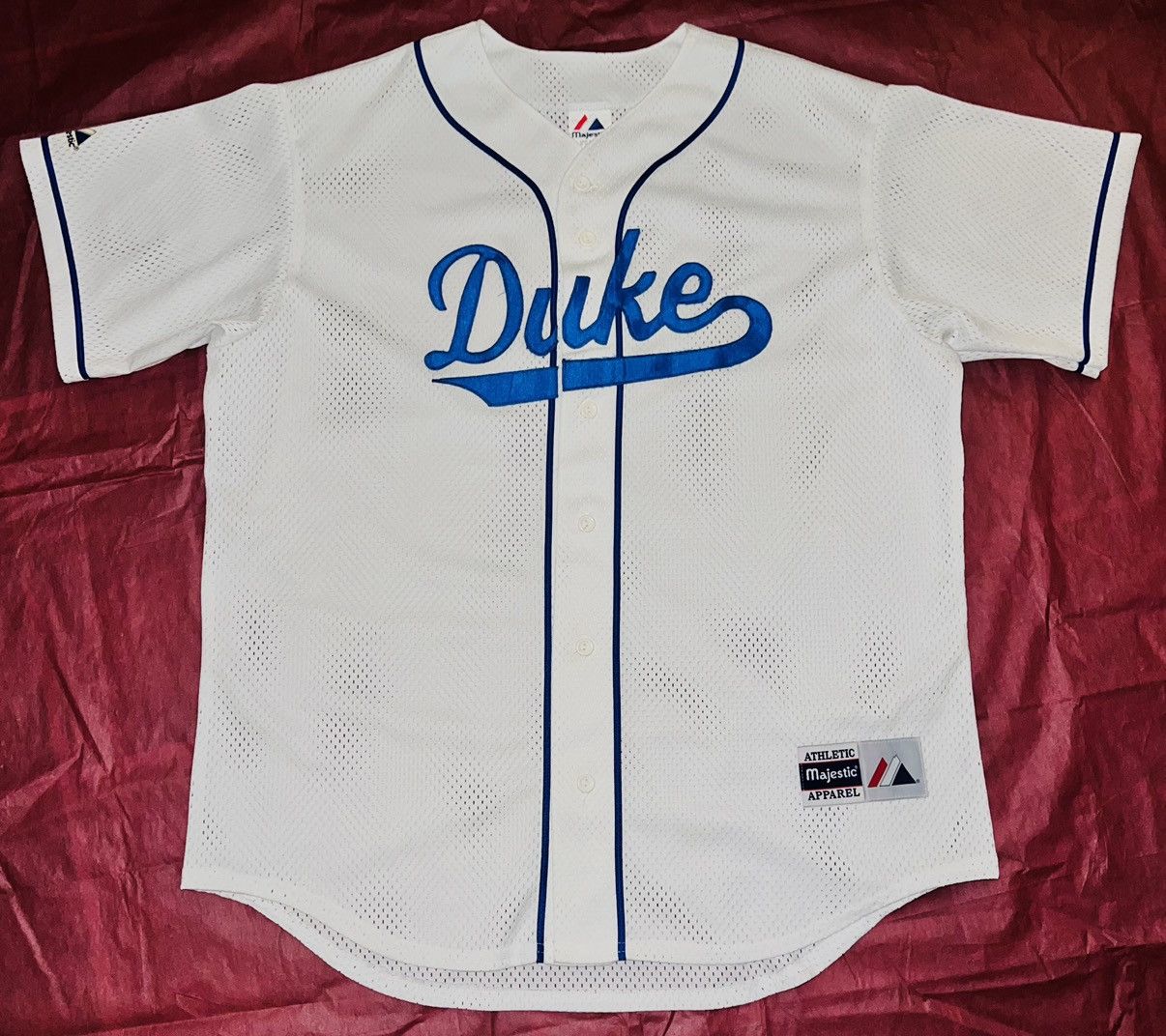 Majestic VINTAGE DUKE UNIVERSITY BASEBALL JERSEY Size US L / EU 52-54 / 3 - 6 Thumbnail