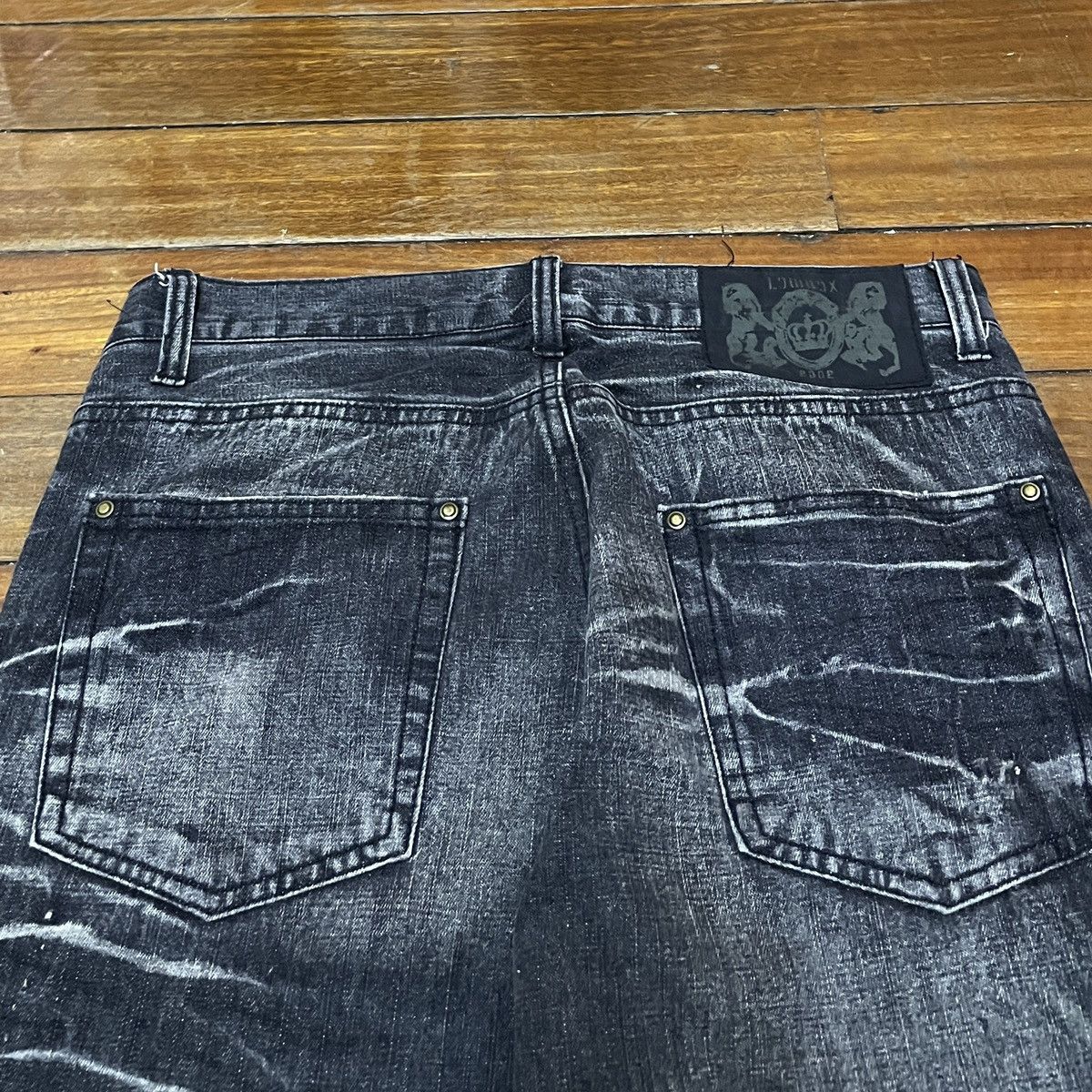 14th Addiction Rare Design Vintage Japanese Brand LowBox Jeans 1990s Size US 32 / EU 48 - 4 Thumbnail
