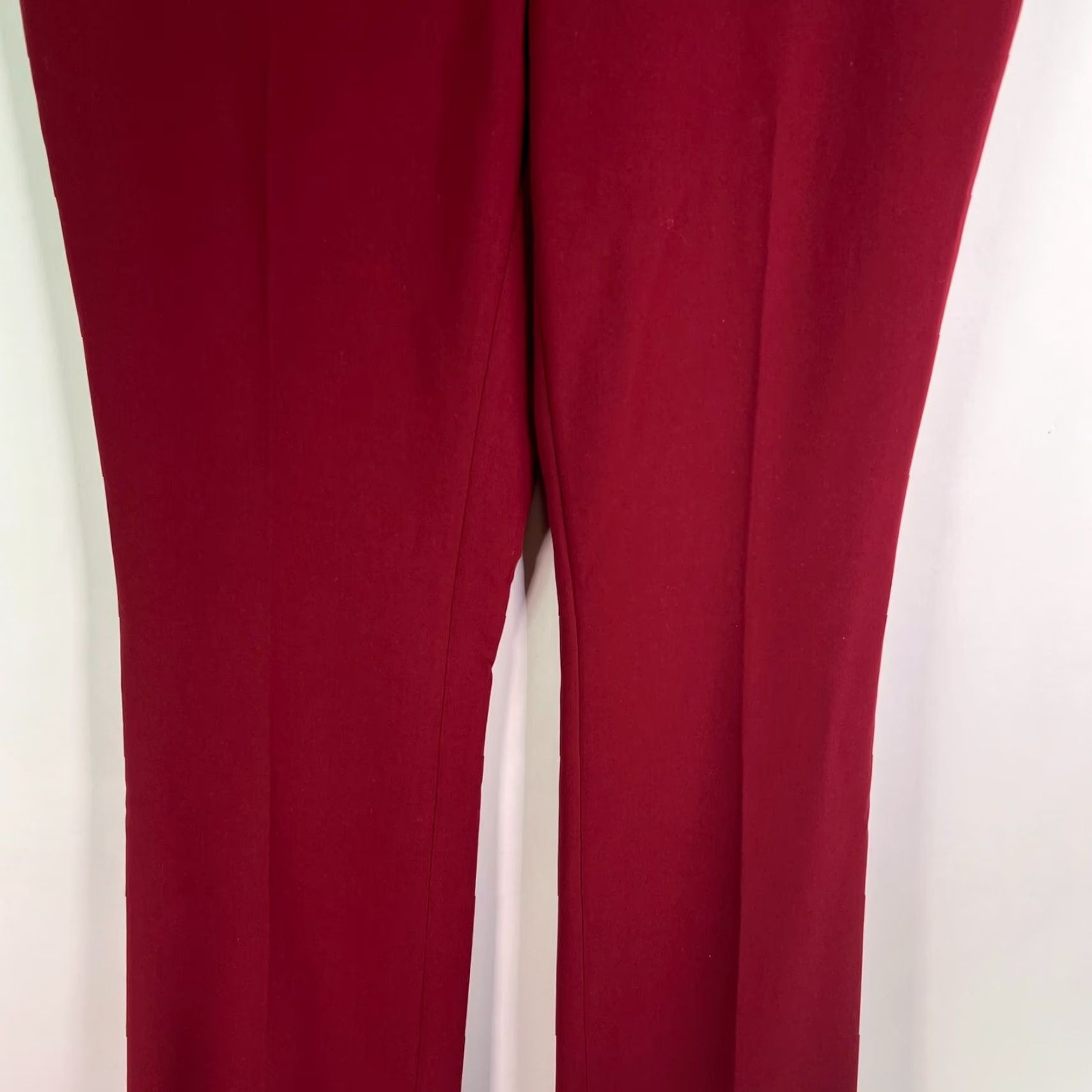 White House Black Market White House Black Market Slim Lined Wide Leg Pants Womens Size 8 Maroon 32X34 Size 30" / US 8 / IT 44 - 3 Thumbnail