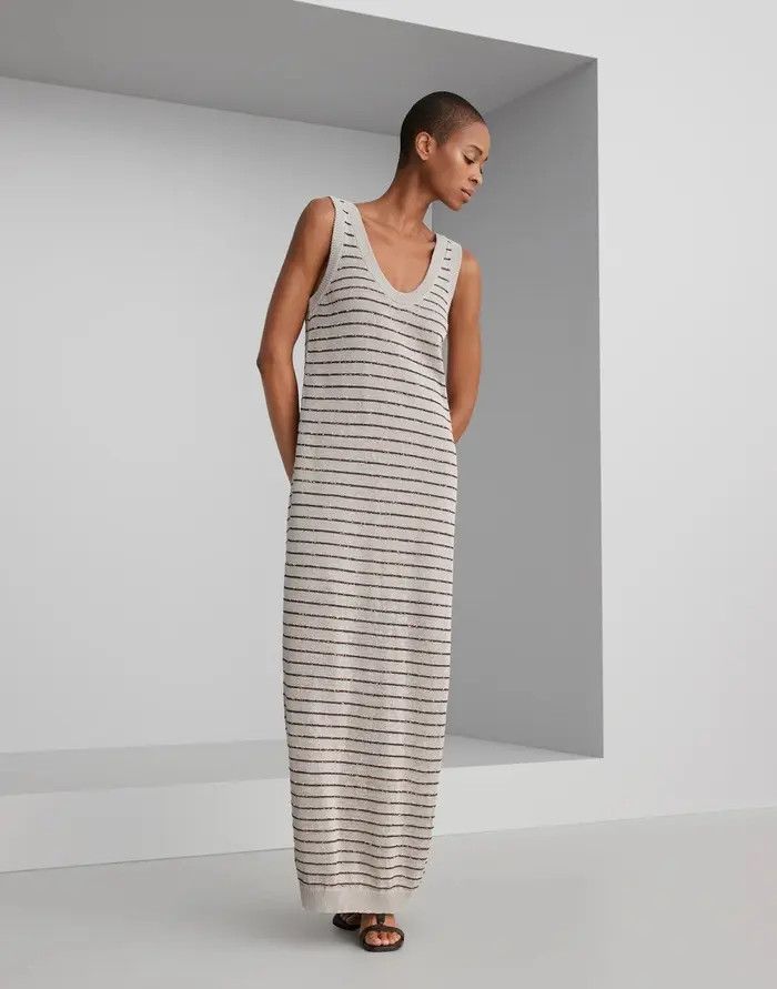 Brunello Cucinelli o1w1db10825 Dress in Open Grey Size M / US 6-8 / IT 42-44 - 1 Thumbnail