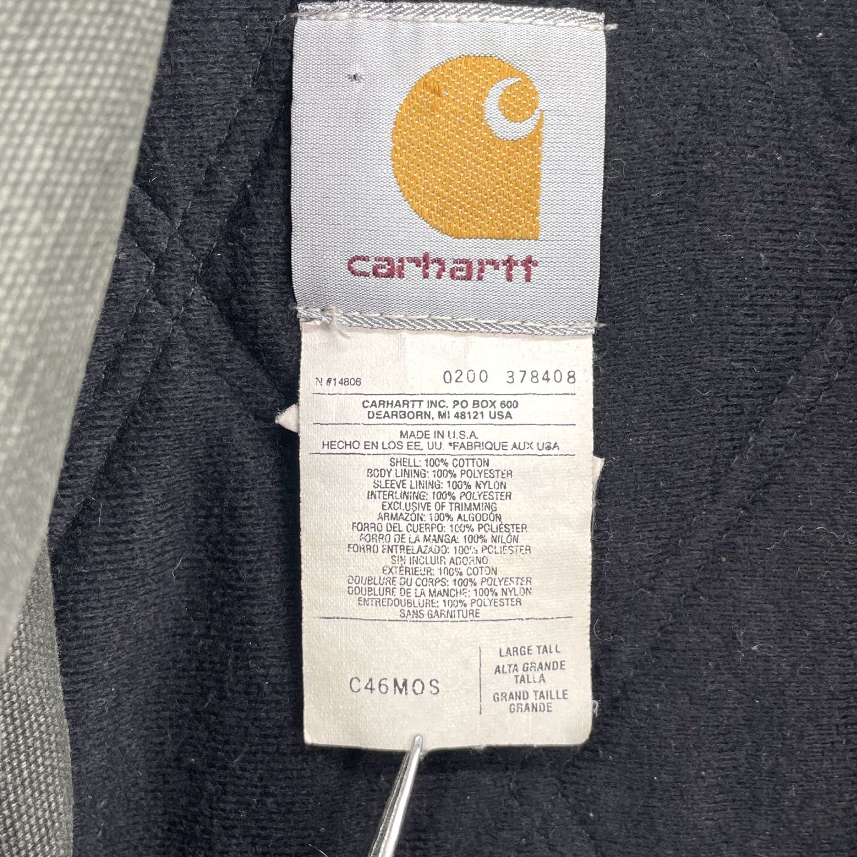 Carhartt VTG Carhartt C46 Jacket Men Large Tall Army Lined Barn Chore Workwear USA Size US L / EU 52-54 / 3 - 6 Thumbnail