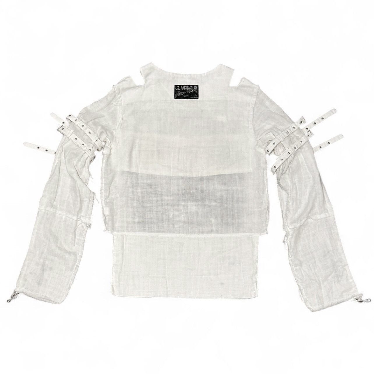 Japanese Brand Richards Maris Rock deconstructed cut-out strap sleeve top Size US M / EU 48-50 / 2 - 2 Thumbnail