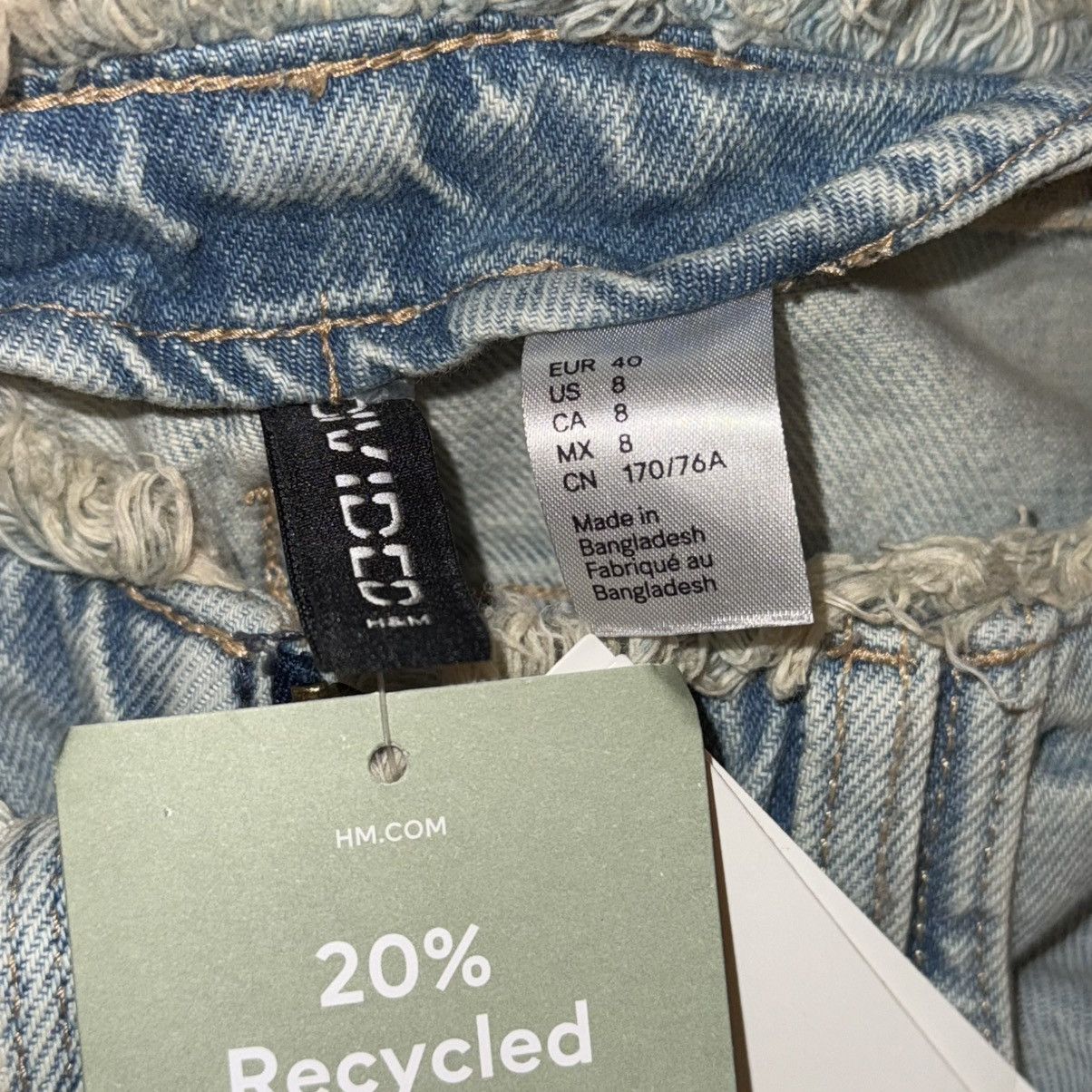 Divided Divided frayed waist and seam baggy jeans Size 30" / US 8 / IT 44 - 12 Thumbnail